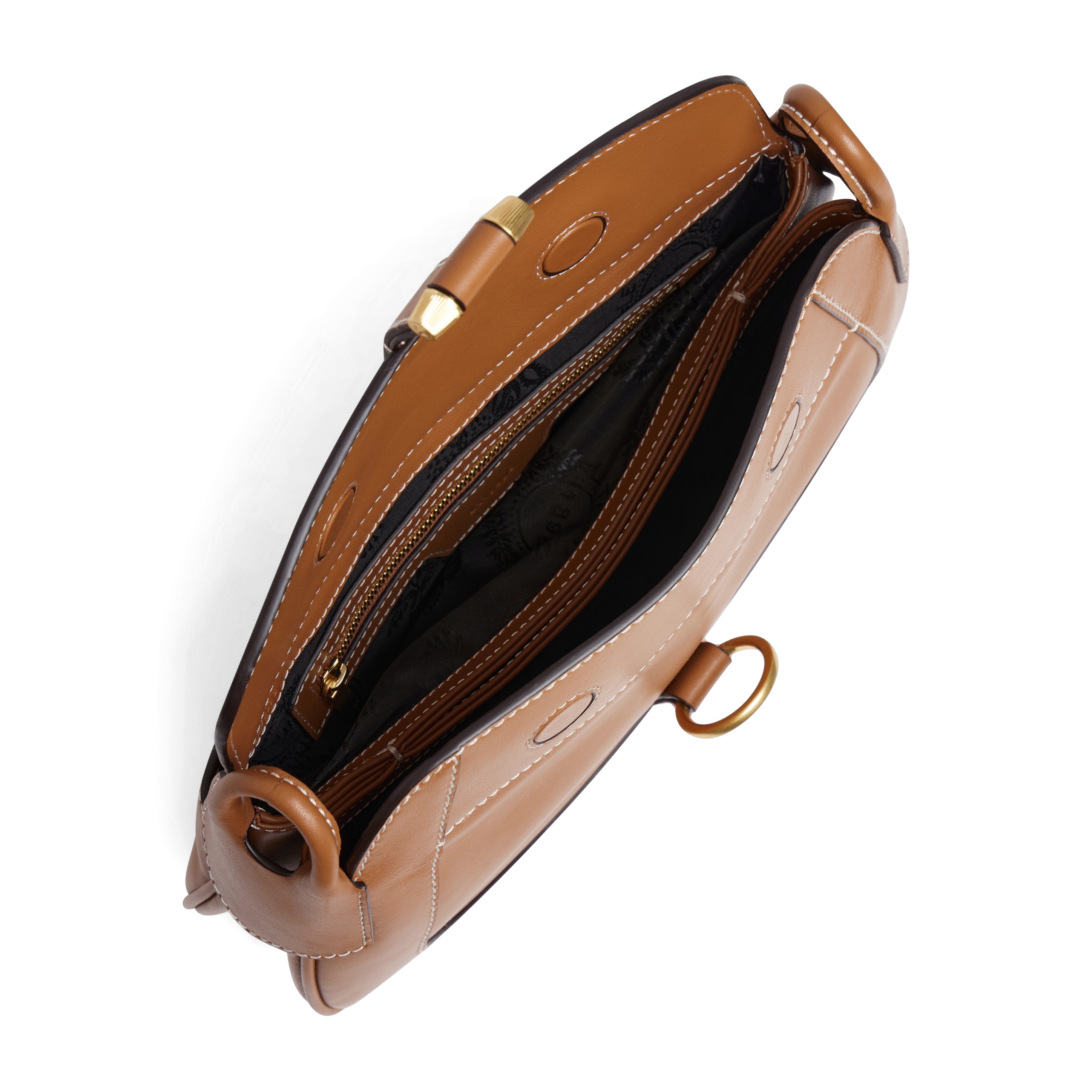 Petit sac bandoulière en cuir  Marron