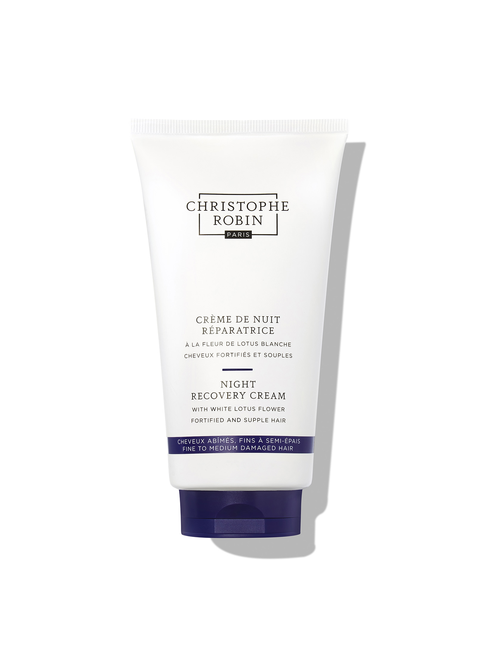 Crème de nuit réparatrice à la fleur de lotus blanche CHRISTOPHE ROBIN No color