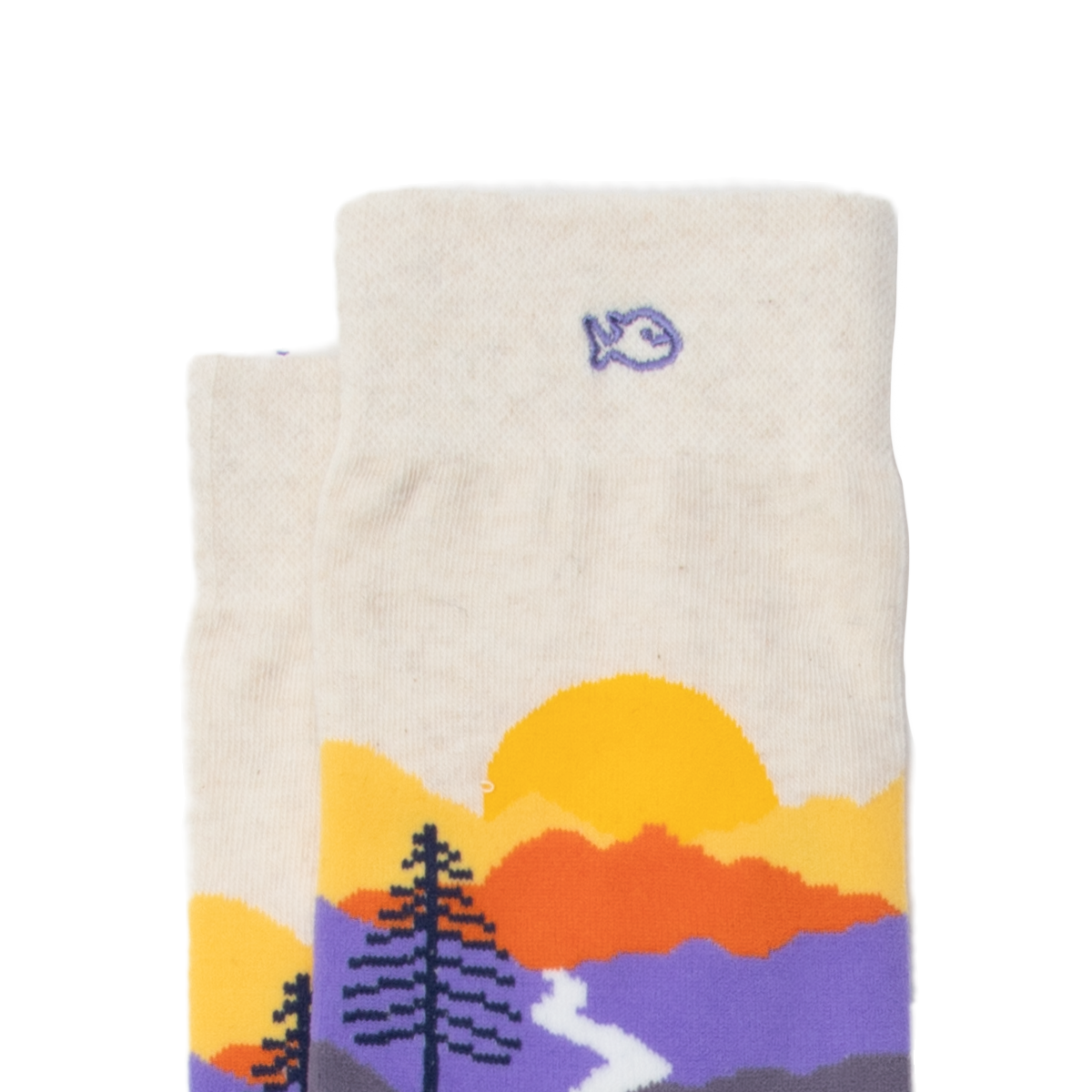 Combed cotton socks with patterns BILLYBELT Blue