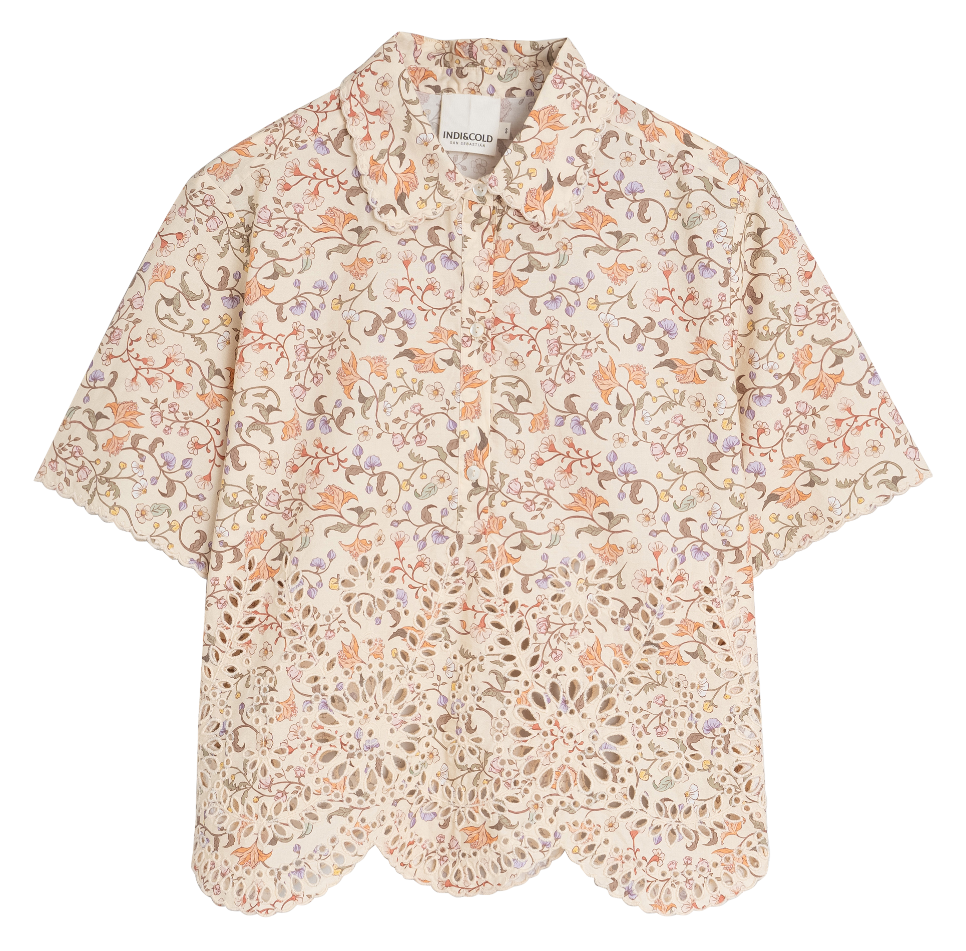 Cibelle printed shirt INDI & COLD Beige