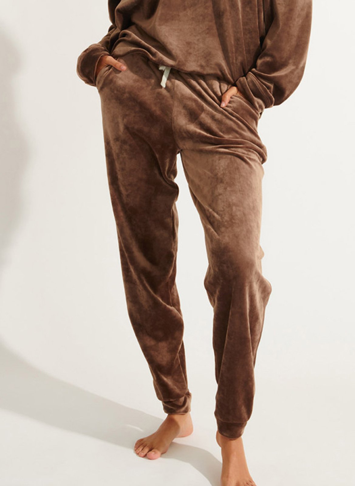 Jogginghose aus Samt BANANA MOON Braun