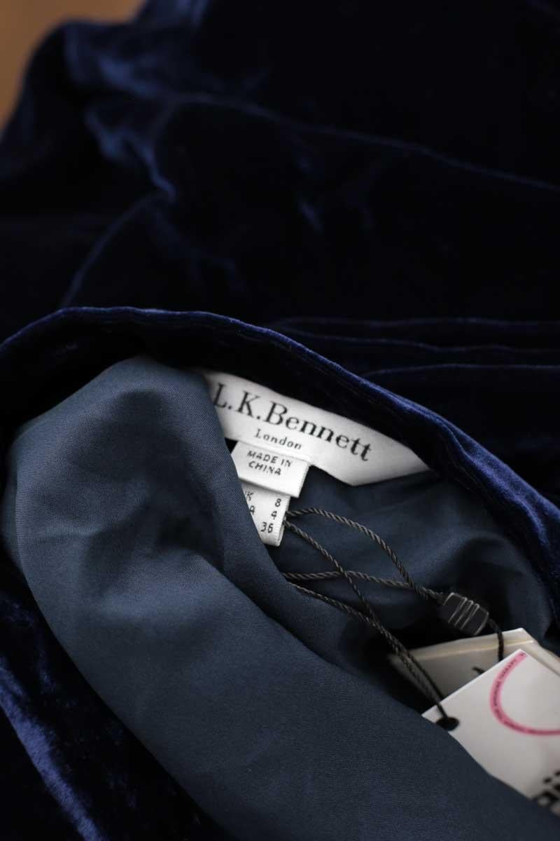 Velour skirt LK BENNETT - Seconde Main Blue