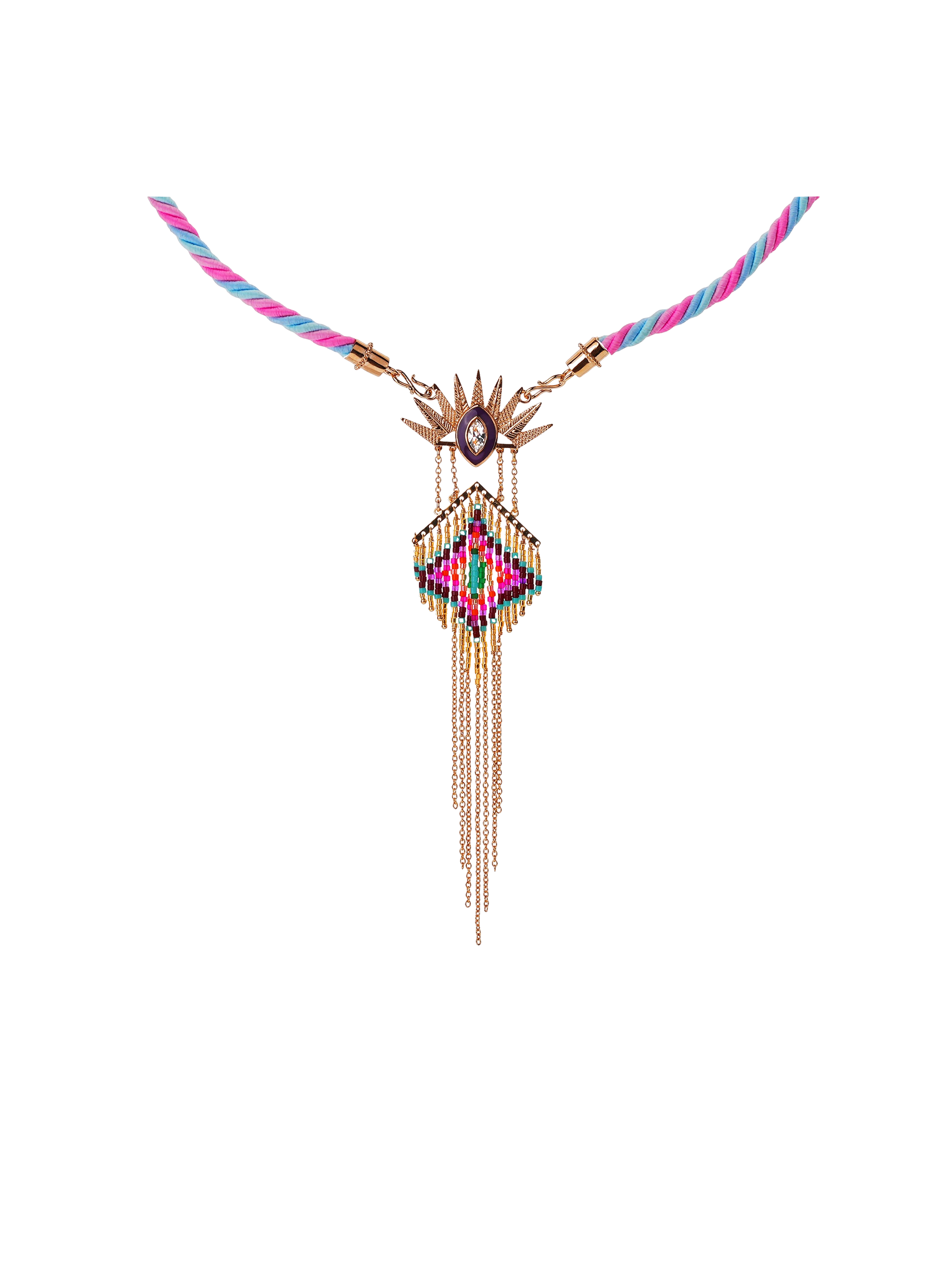 Cord necklace with pendant and beads HIPANEMA Multicolored