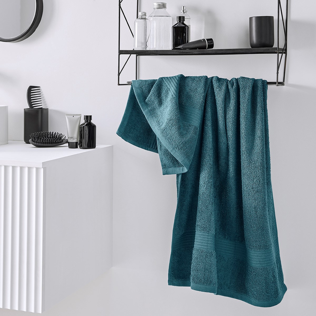 Plain cotton bath towel TODAY LINGE DE MAISON Blue