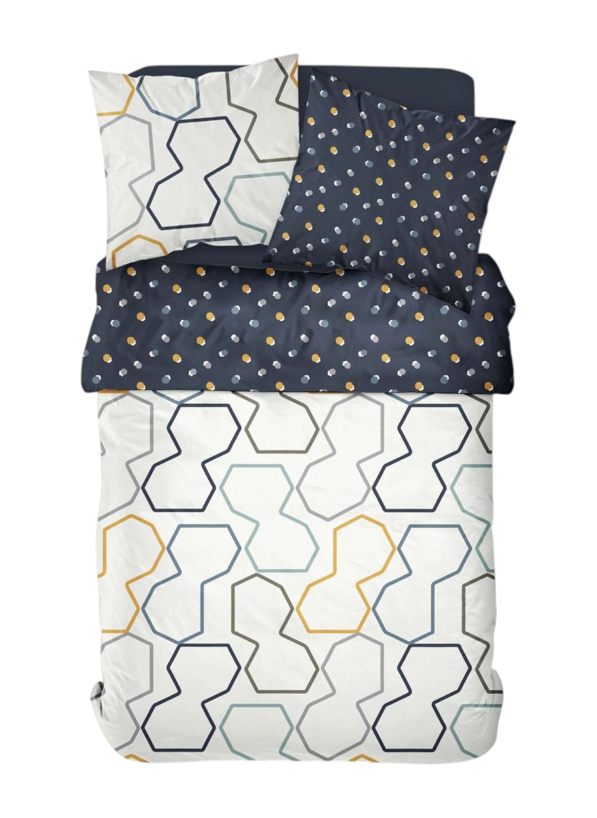 Printed cotton bed set TODAY LINGE DE MAISON White