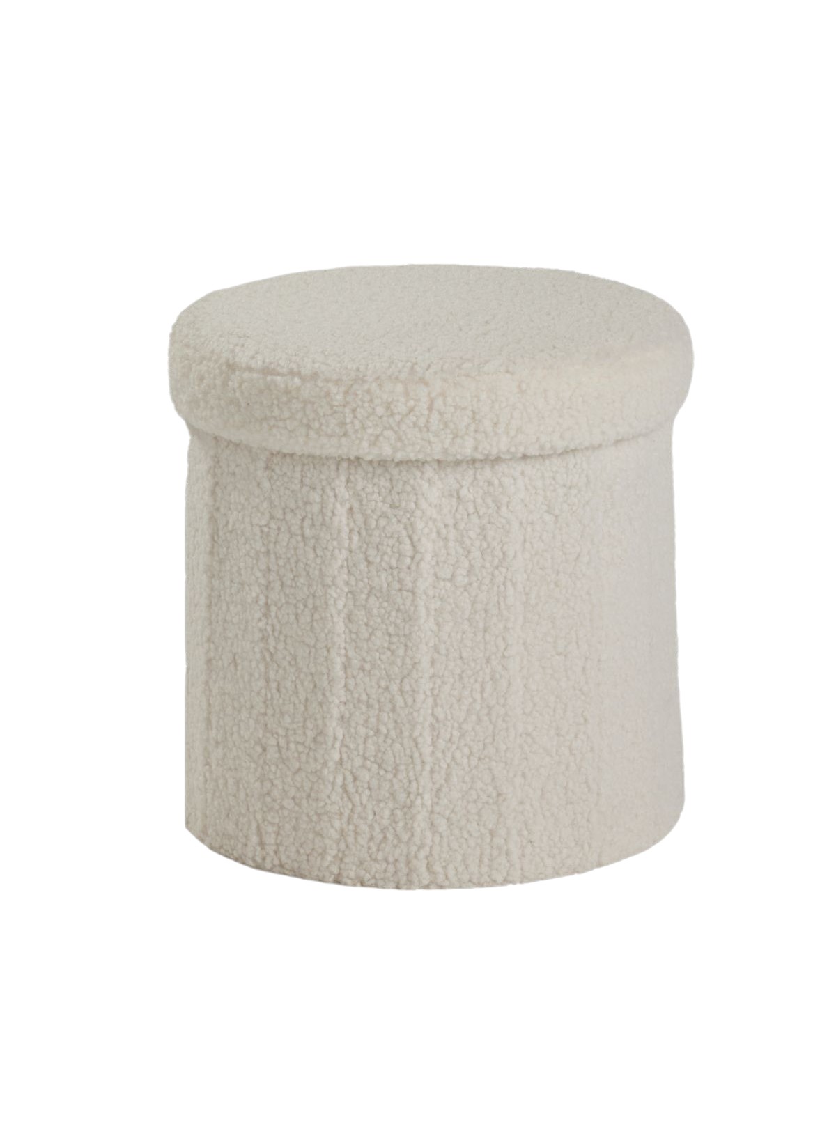 Round storage ottoman FACTORY White