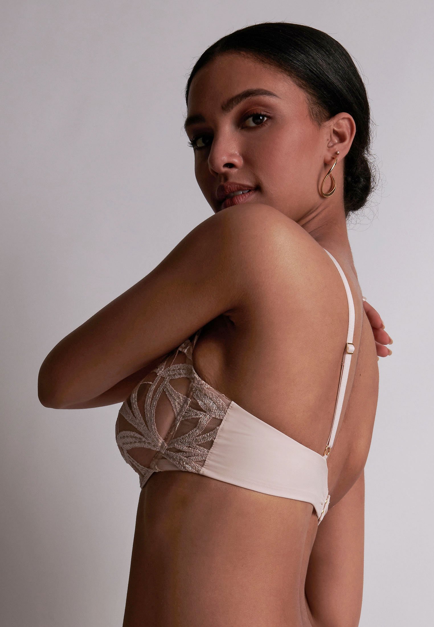 A la Folie kohl black underwired triangle bra AUBADE Pink