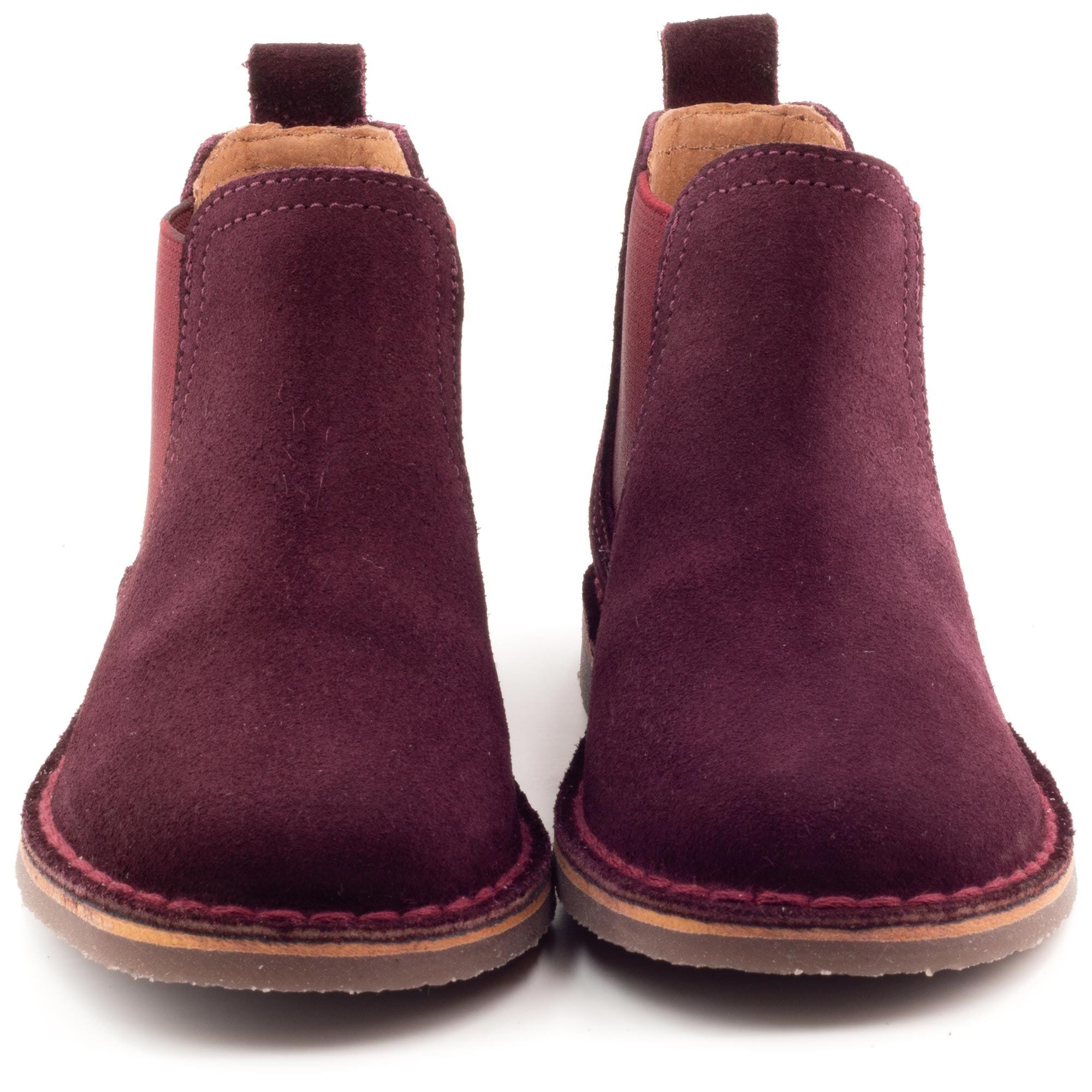 Boots enfant en daim Boni & Sidonie Rouge