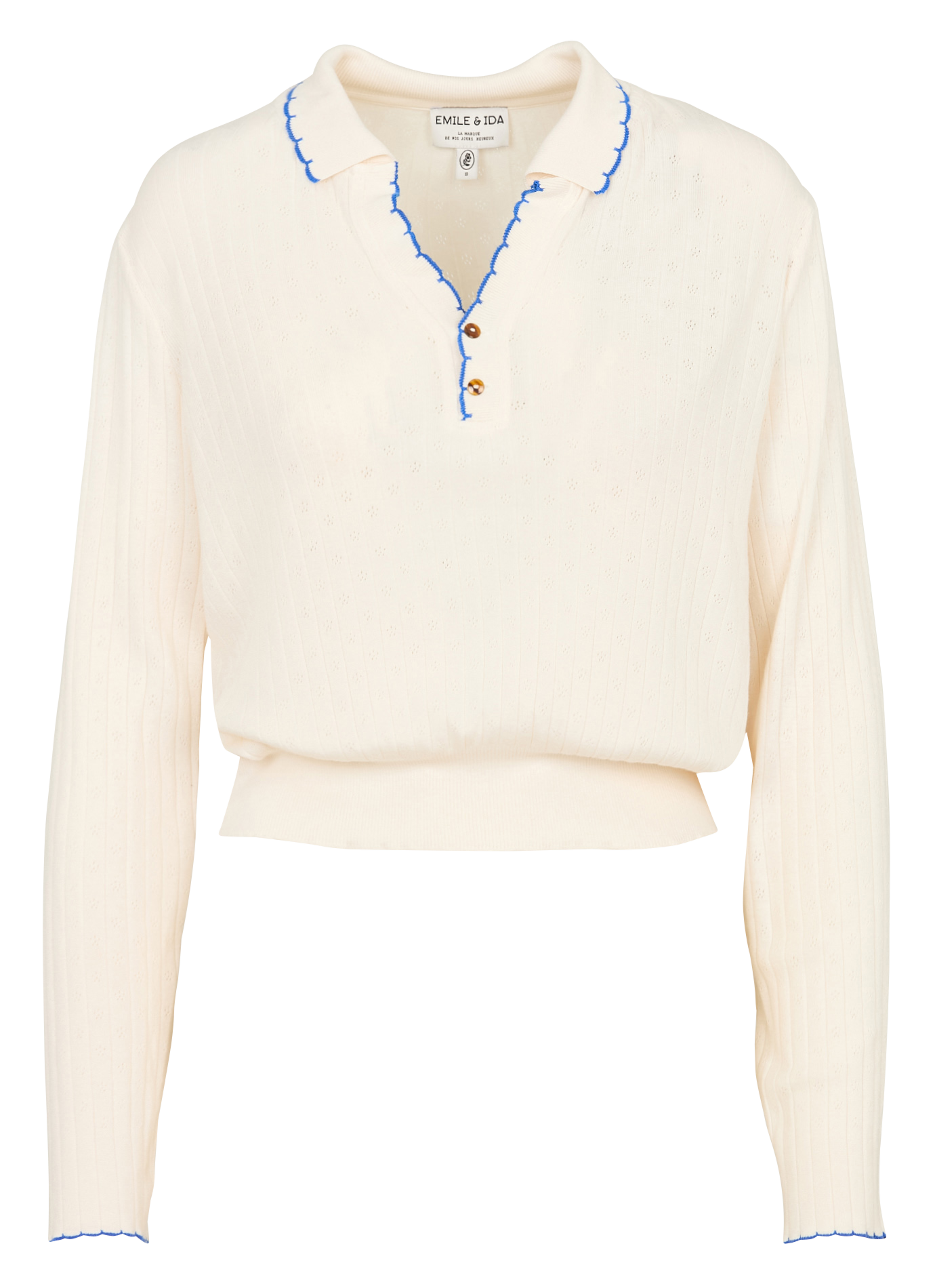 Bedrucktes Trapez-Top aus Baumwolle EMILE ET IDA Beige