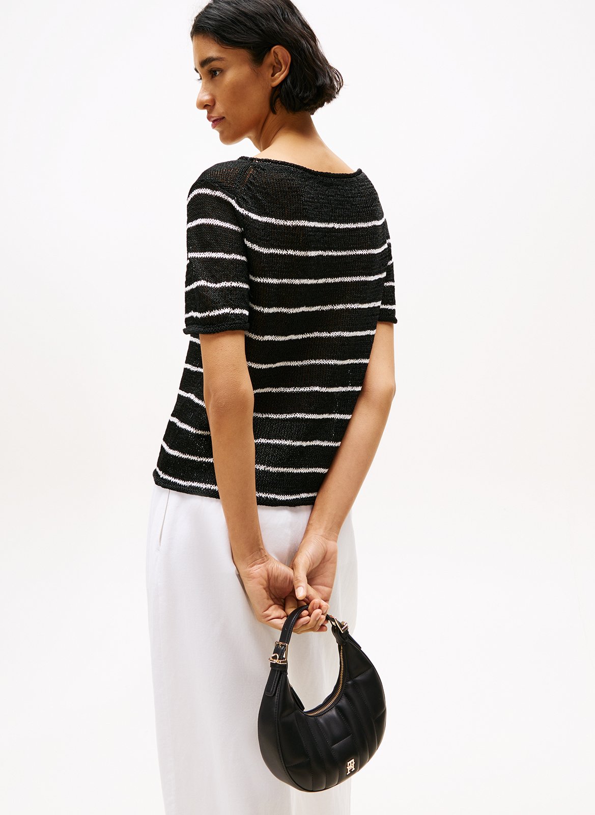 Quilted handbag TOMMY HILFIGER Black