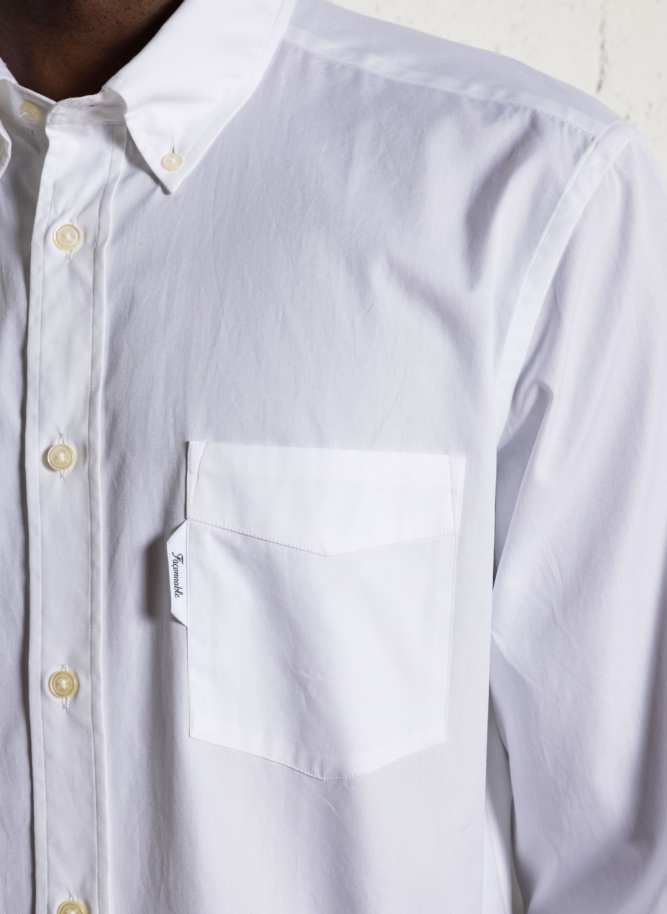 Cotton shirt with classic collar FACONNABLE White