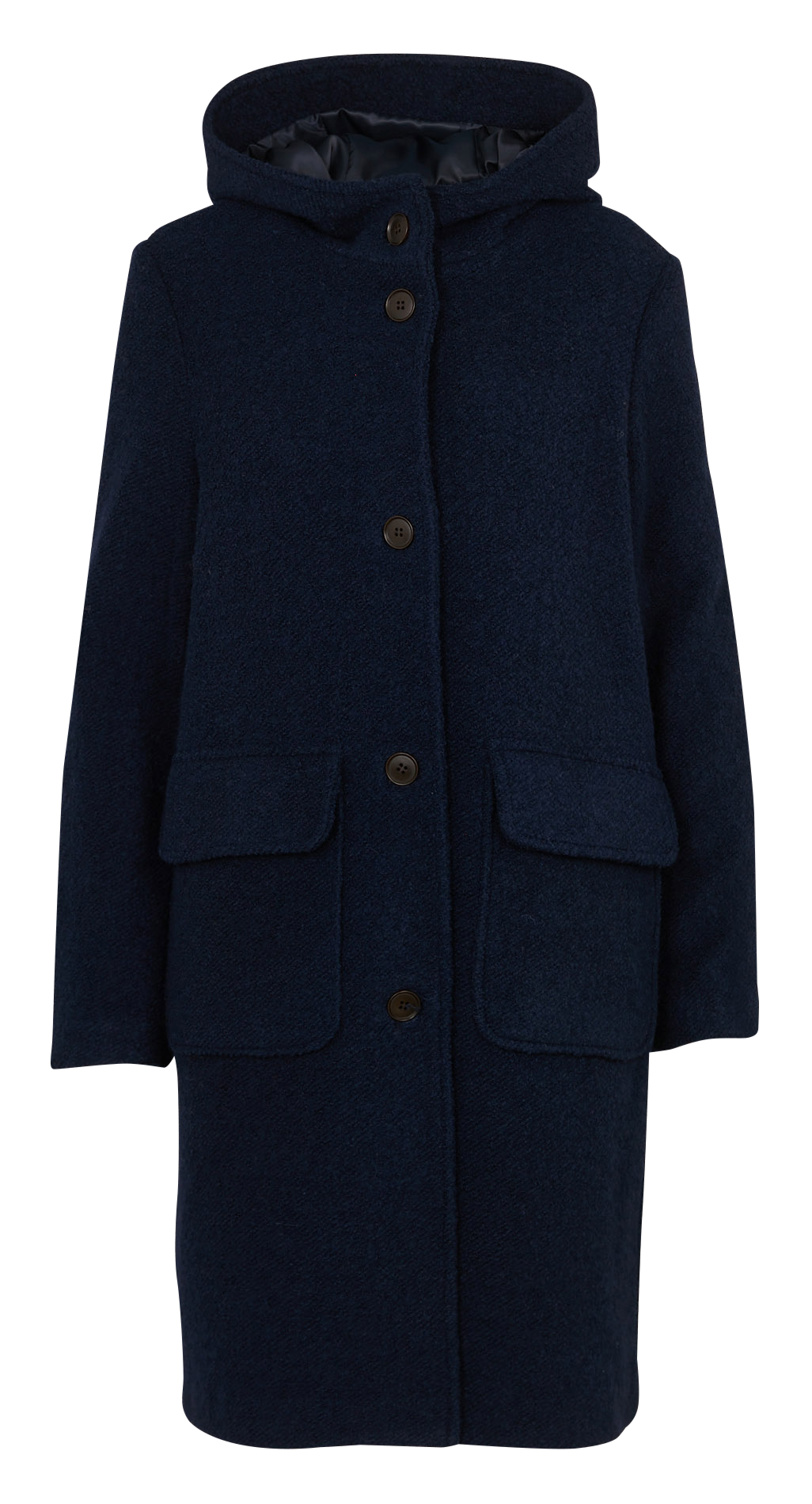 Manteau droit à capuche NICE THINGS Bleu