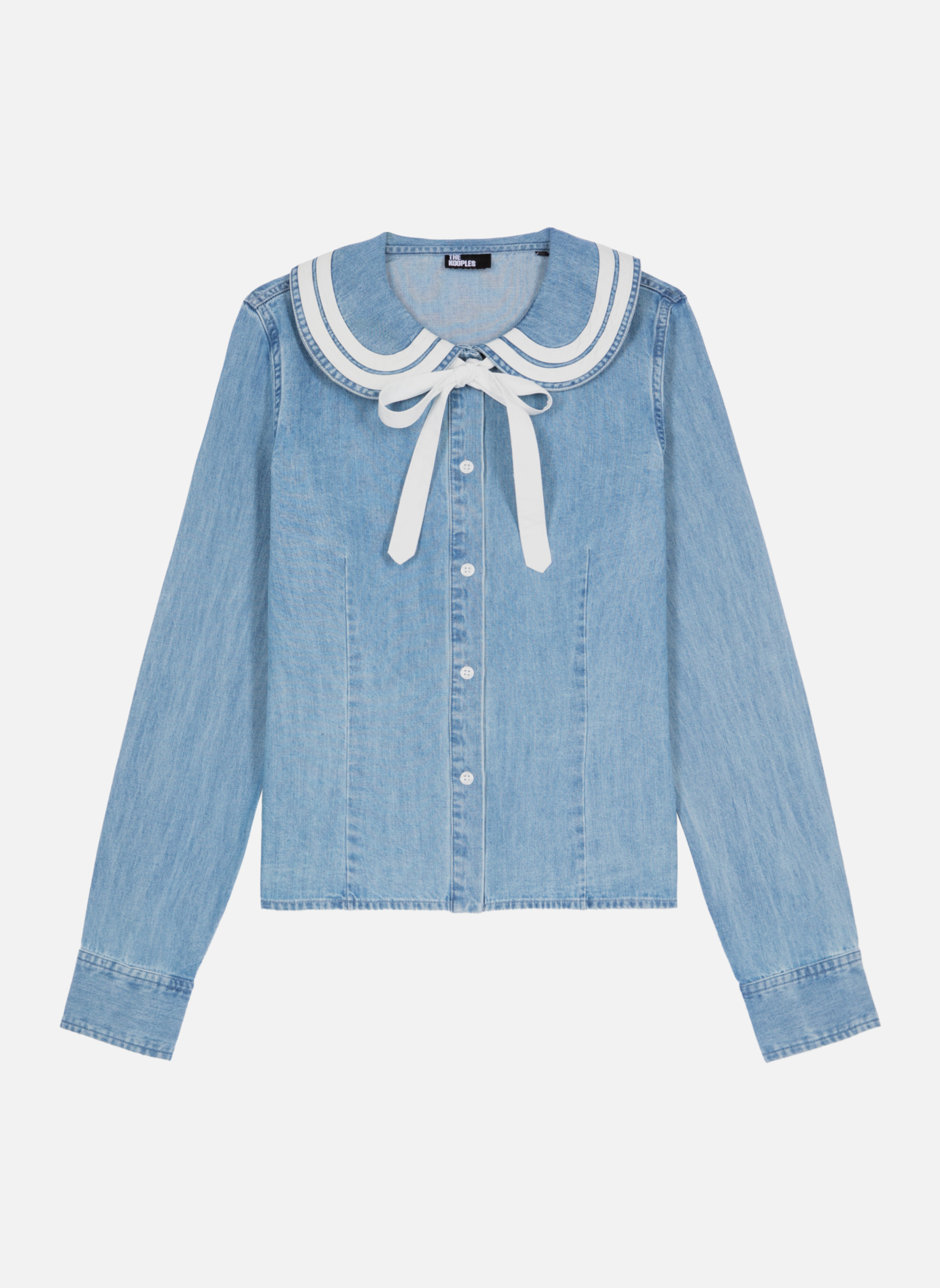 Denim Peter Pan collar shirt THE KOOPLES Blue