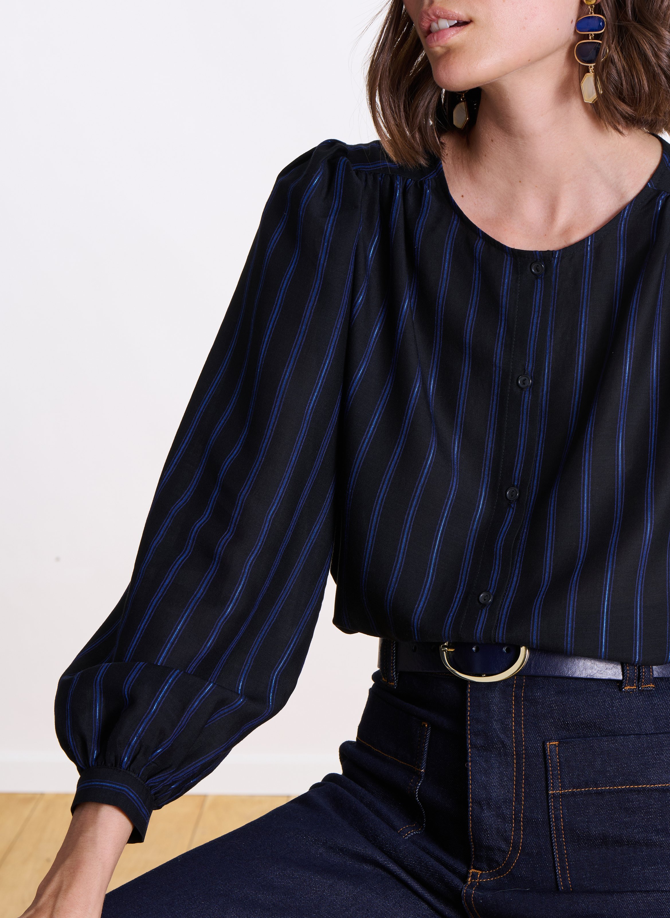 Striped straight shirt LA FEE MARABOUTEE Multicolored