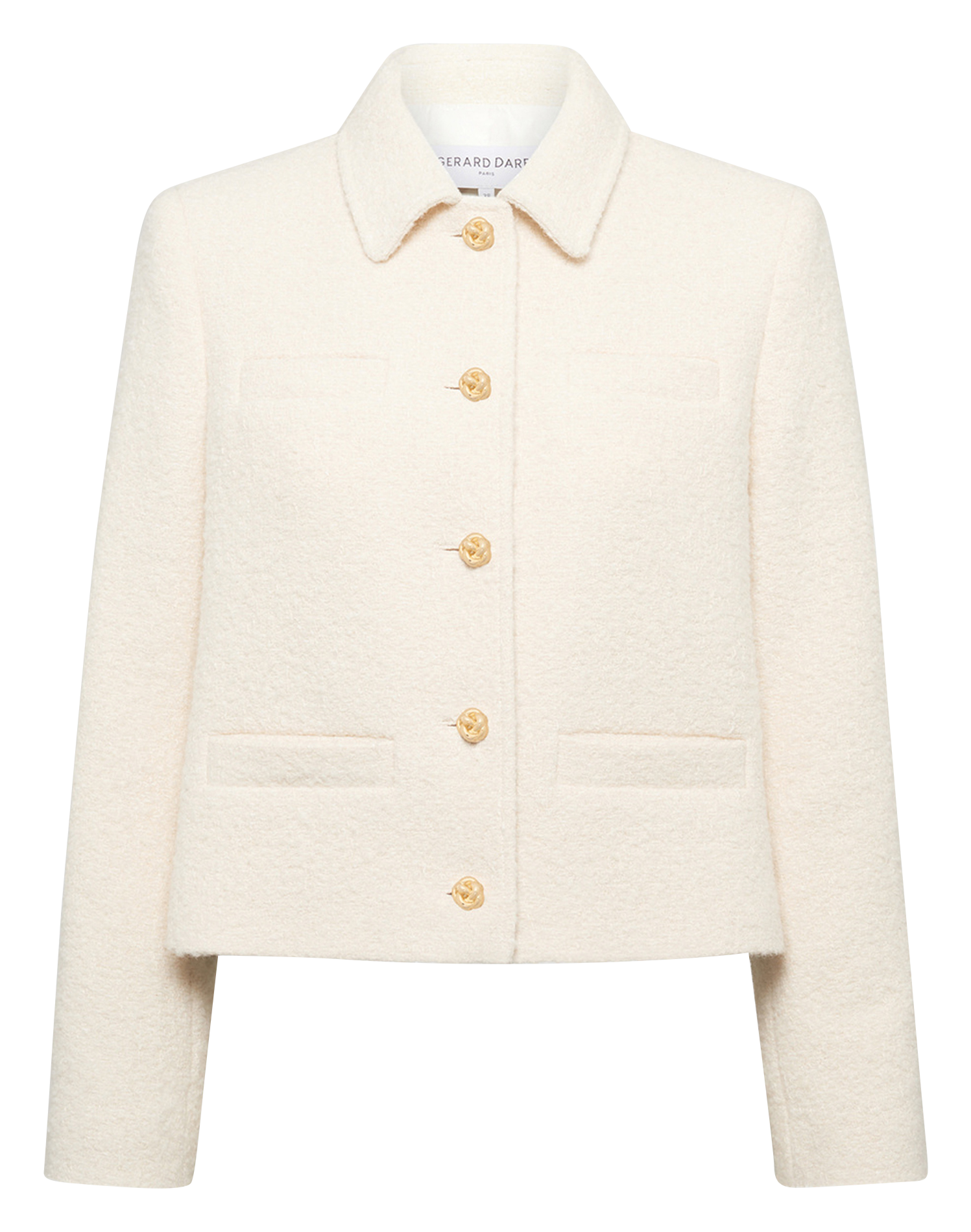 Veste courte en tweed uni GERARD DAREL Beige