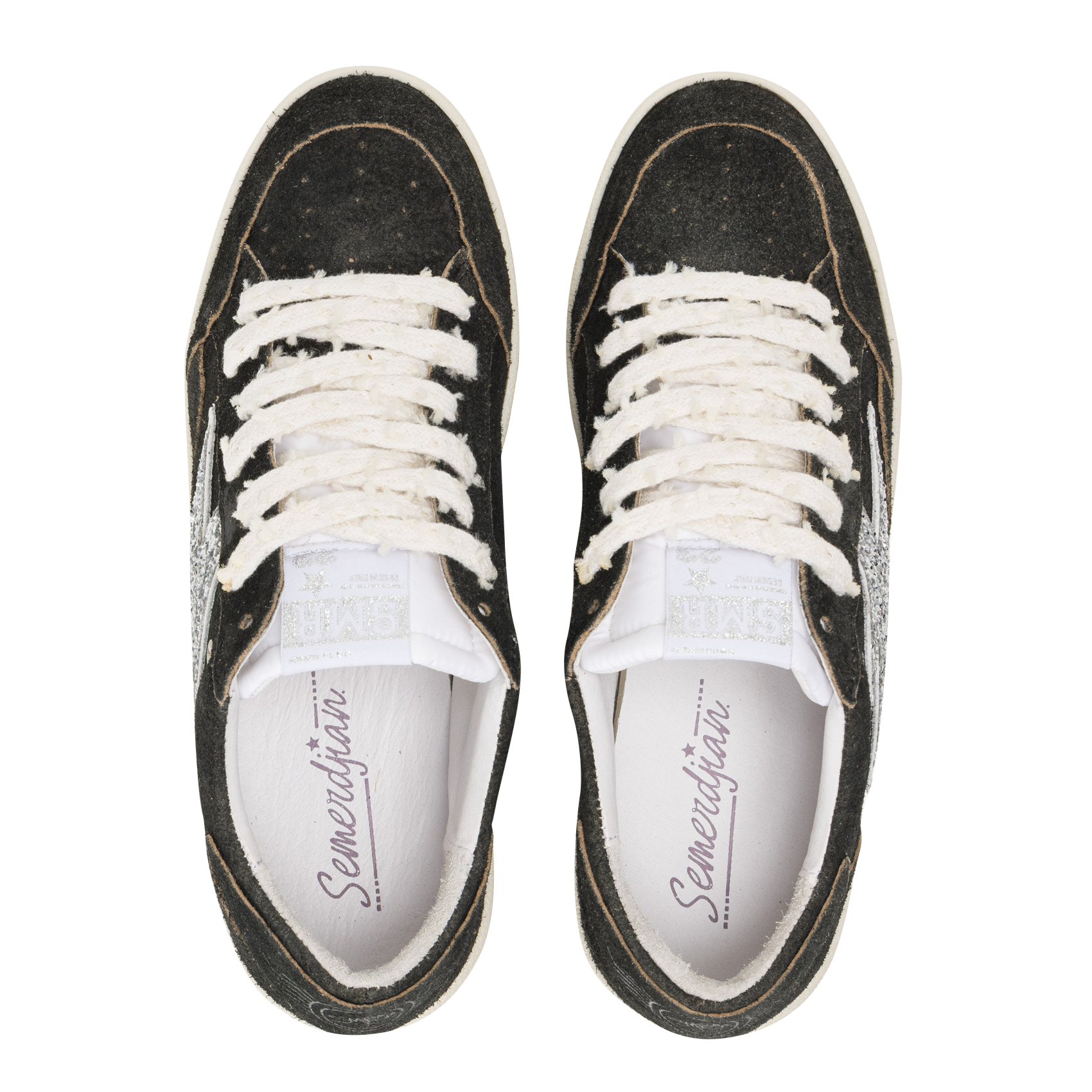 Baskets basses en cuir mélangé SEMERDJIAN - SMR Noir