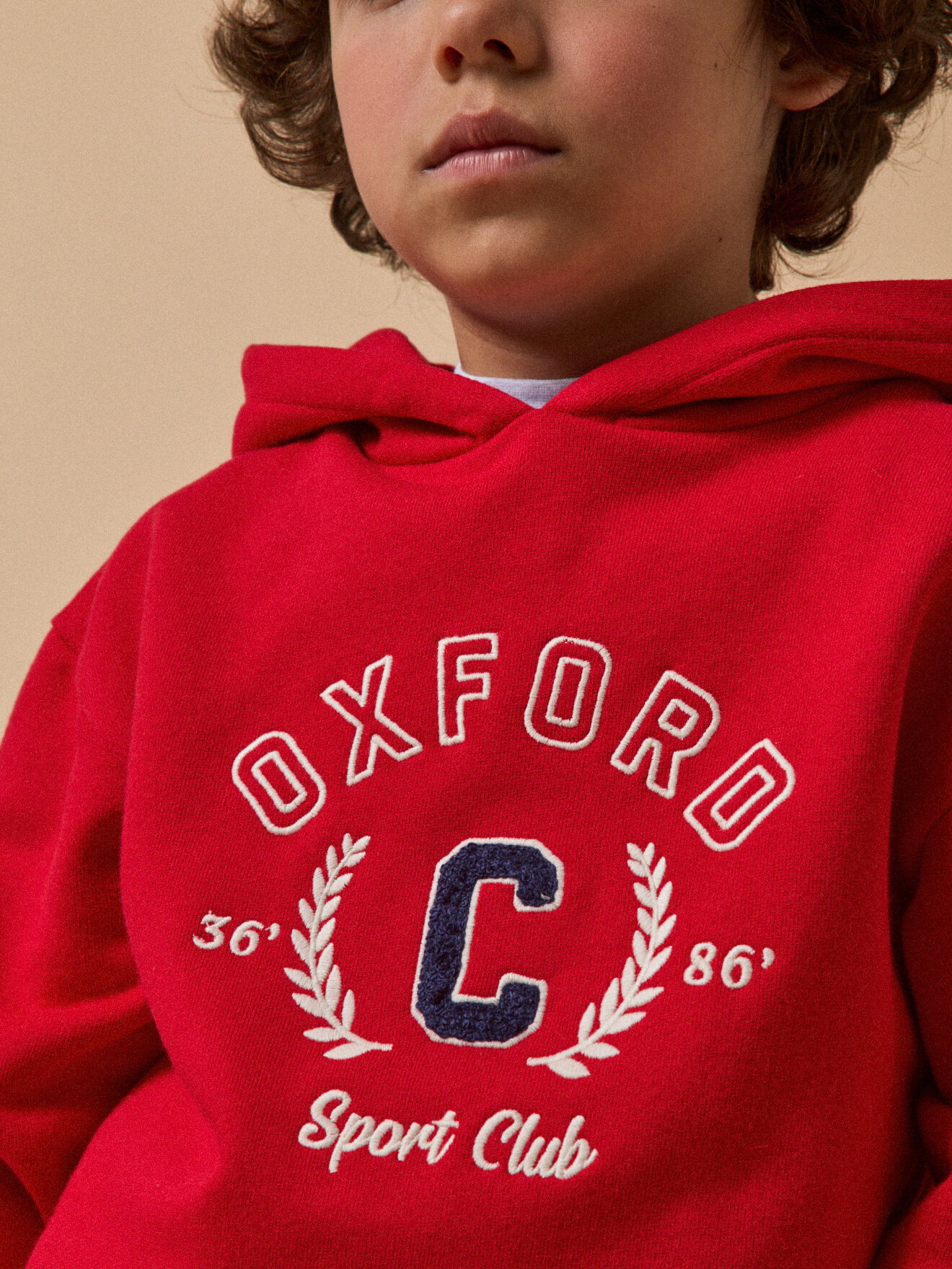 Embroidered organic cotton sweatshirt CYRILLUS Red