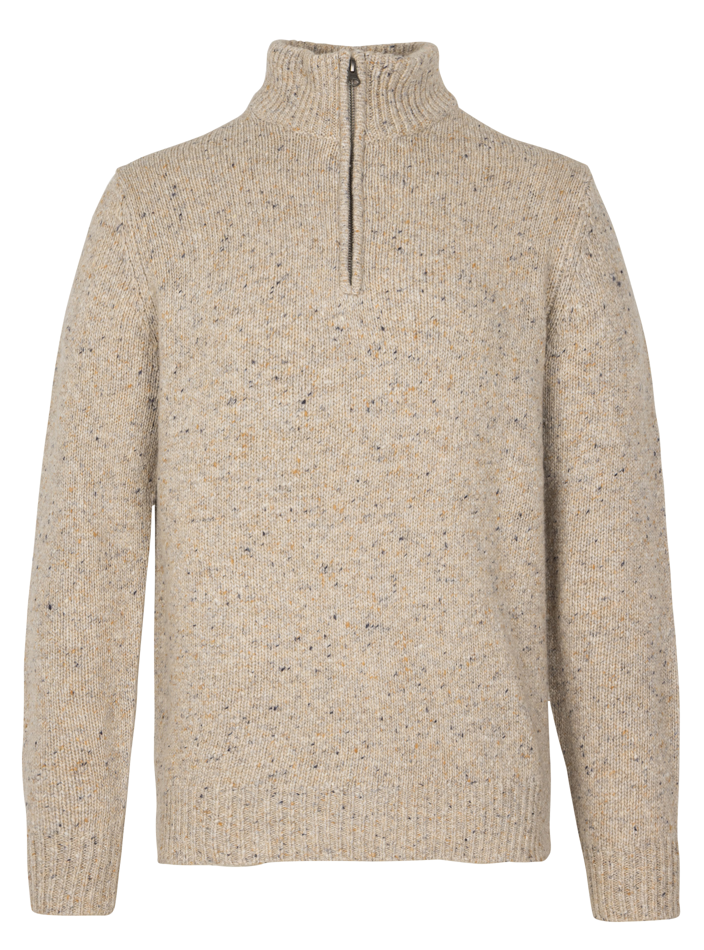 Pull droit col montant en laine mélangée HARTFORD Beige