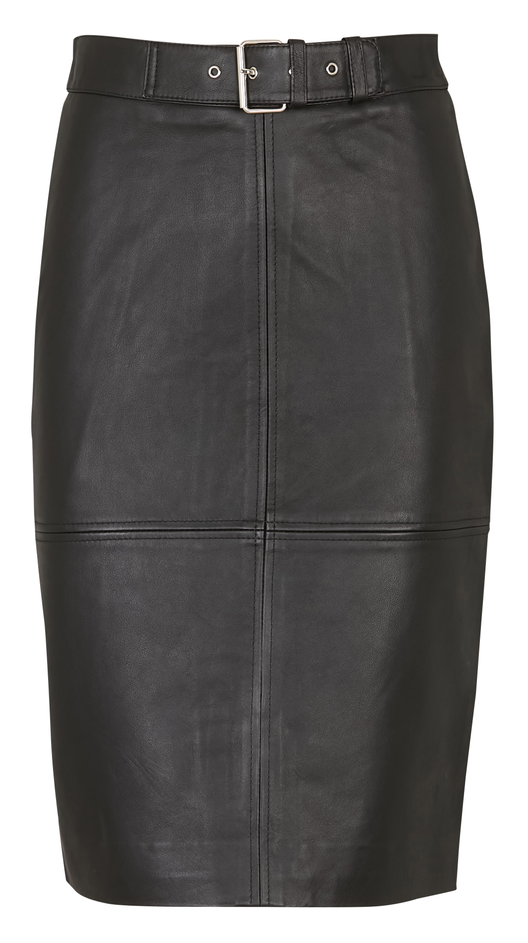 Jupe courte en cuir MAISON 123 Noir