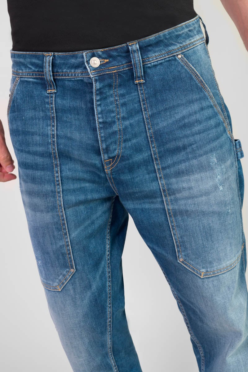 Straight loose jeans, length 34 LE TEMPS DES CERISES Blue
