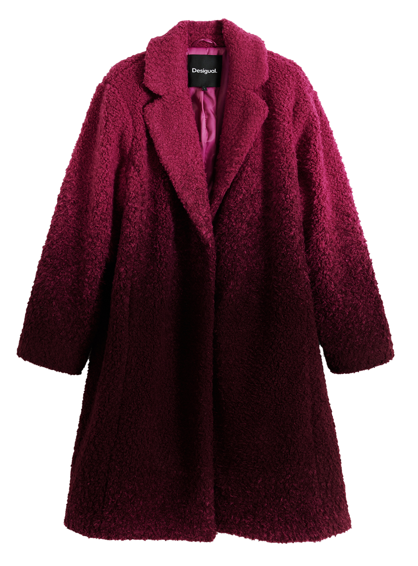 Manteau ample dégradé en fausse fourrure DESIGUAL Rouge