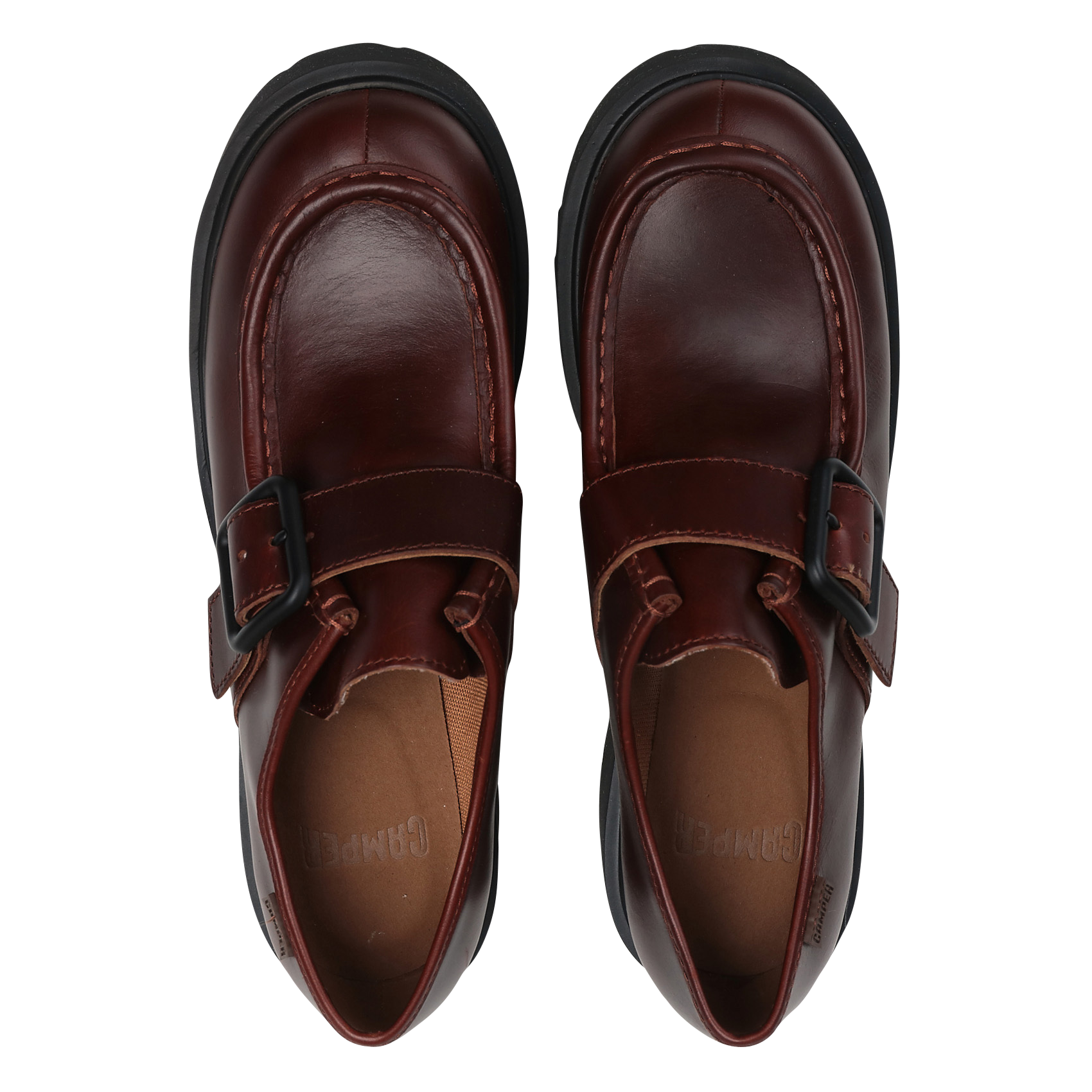 Mocassins compensés en cuir CAMPER Marron
