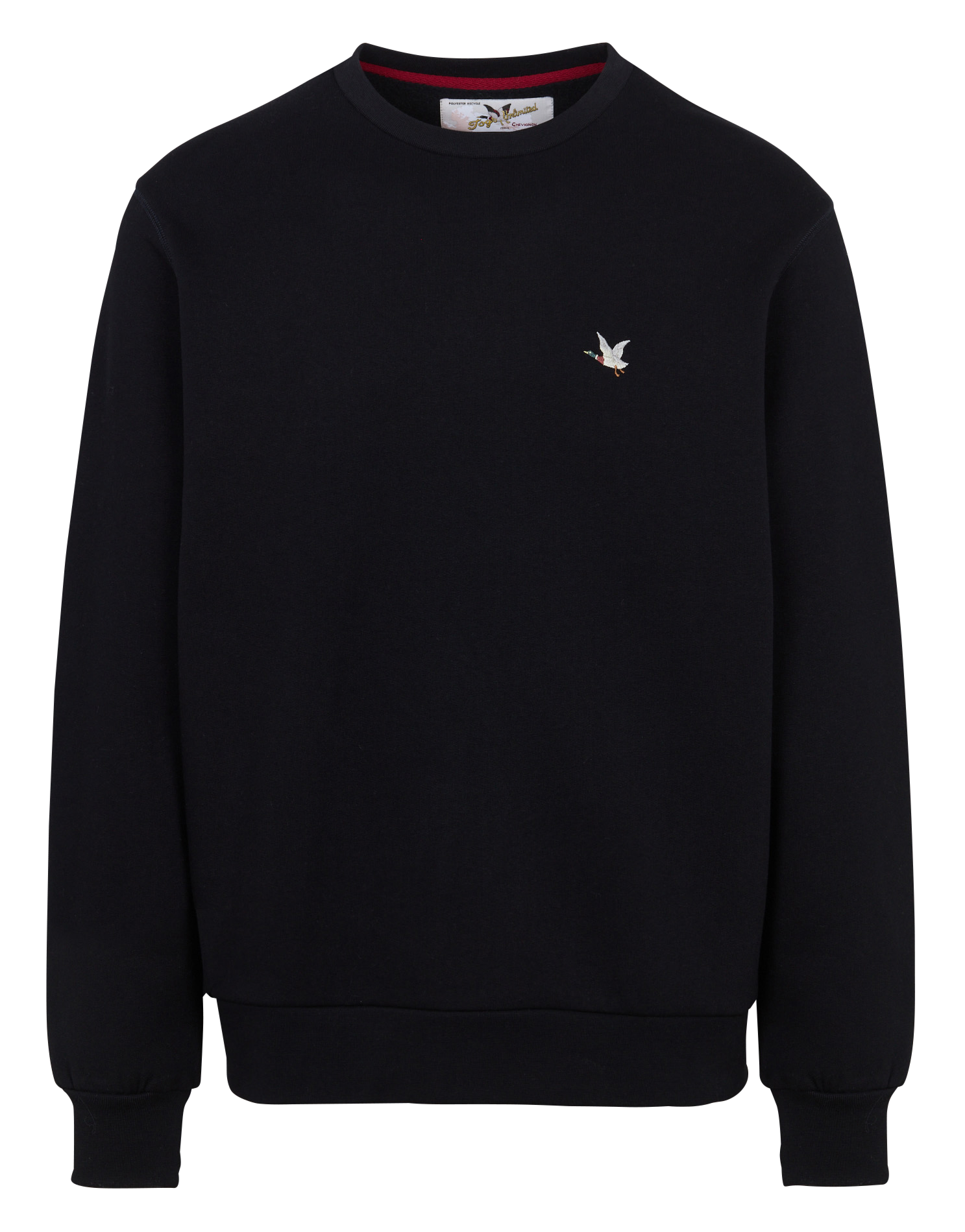 Sweat oversize col rond en coton mélangé CHEVIGNON Noir