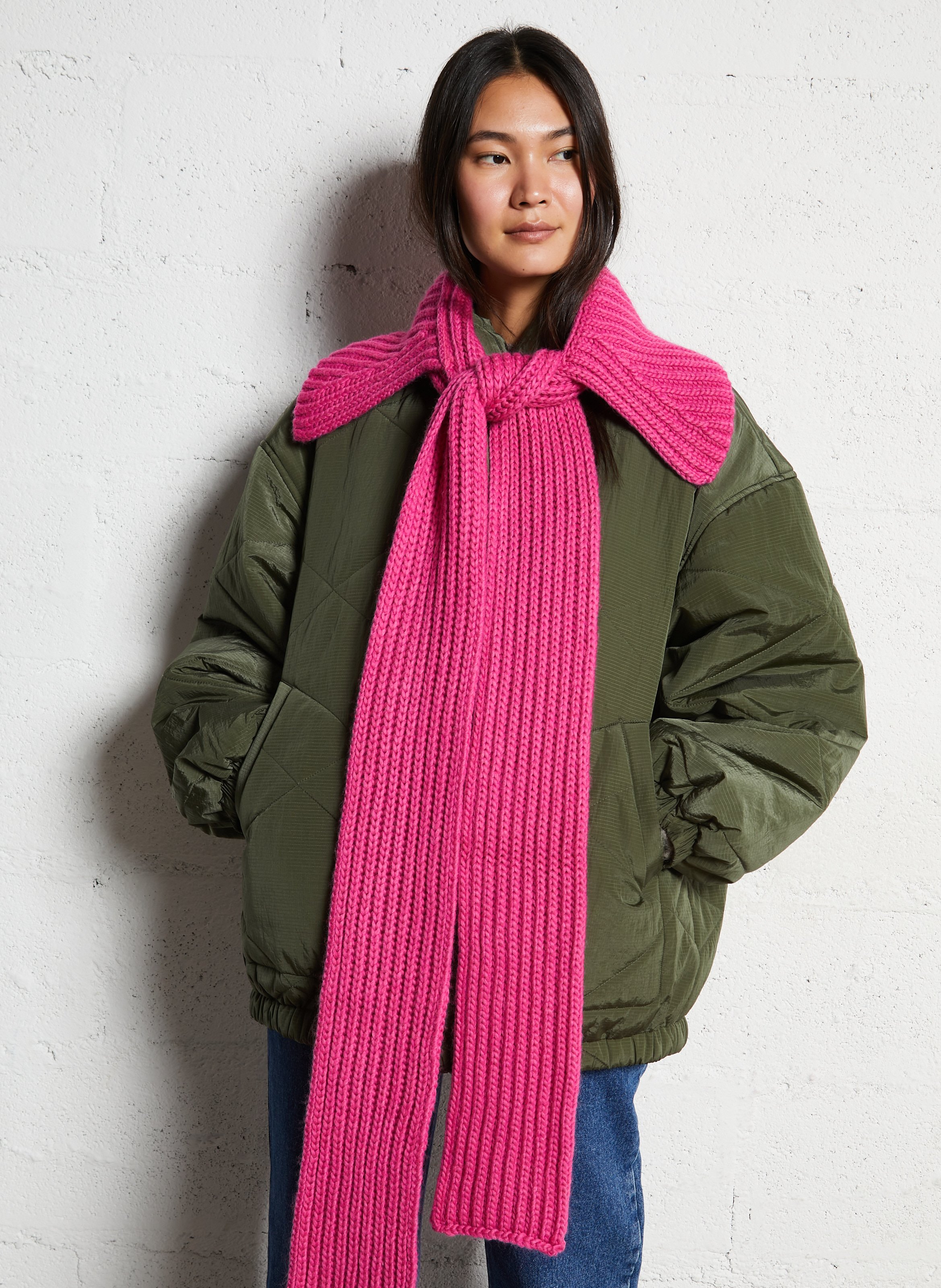 Echarpe en maille DR BLOOM Rose