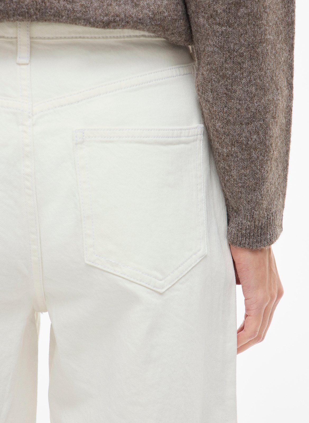 Jean droit en coton mélangé  VILA Beige