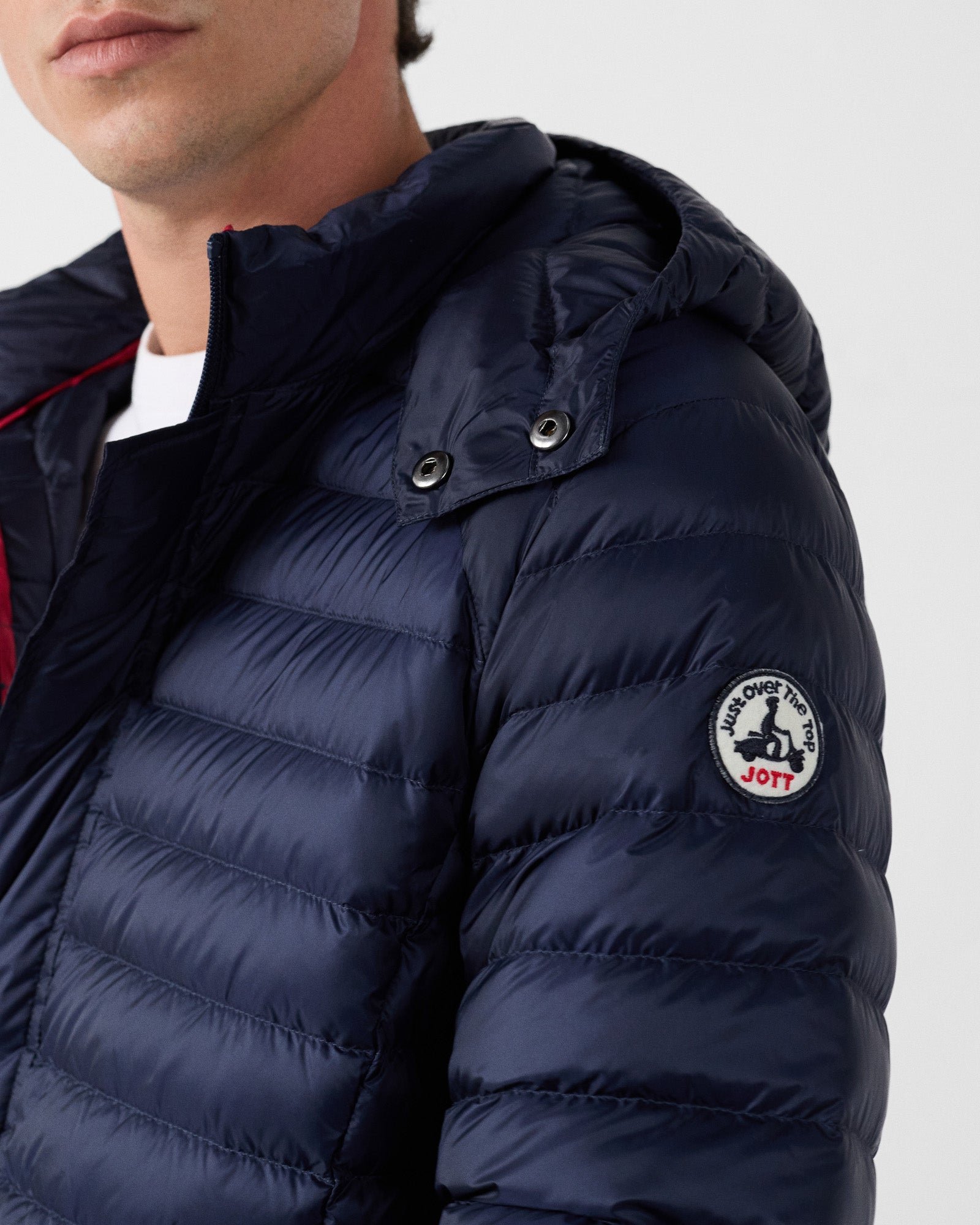 Doudoune mi-longue à capuche xavier JOTT Bleu