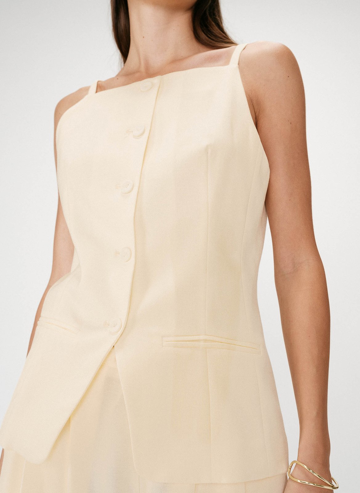 Top col carré  GRACE ET MILA Gelb