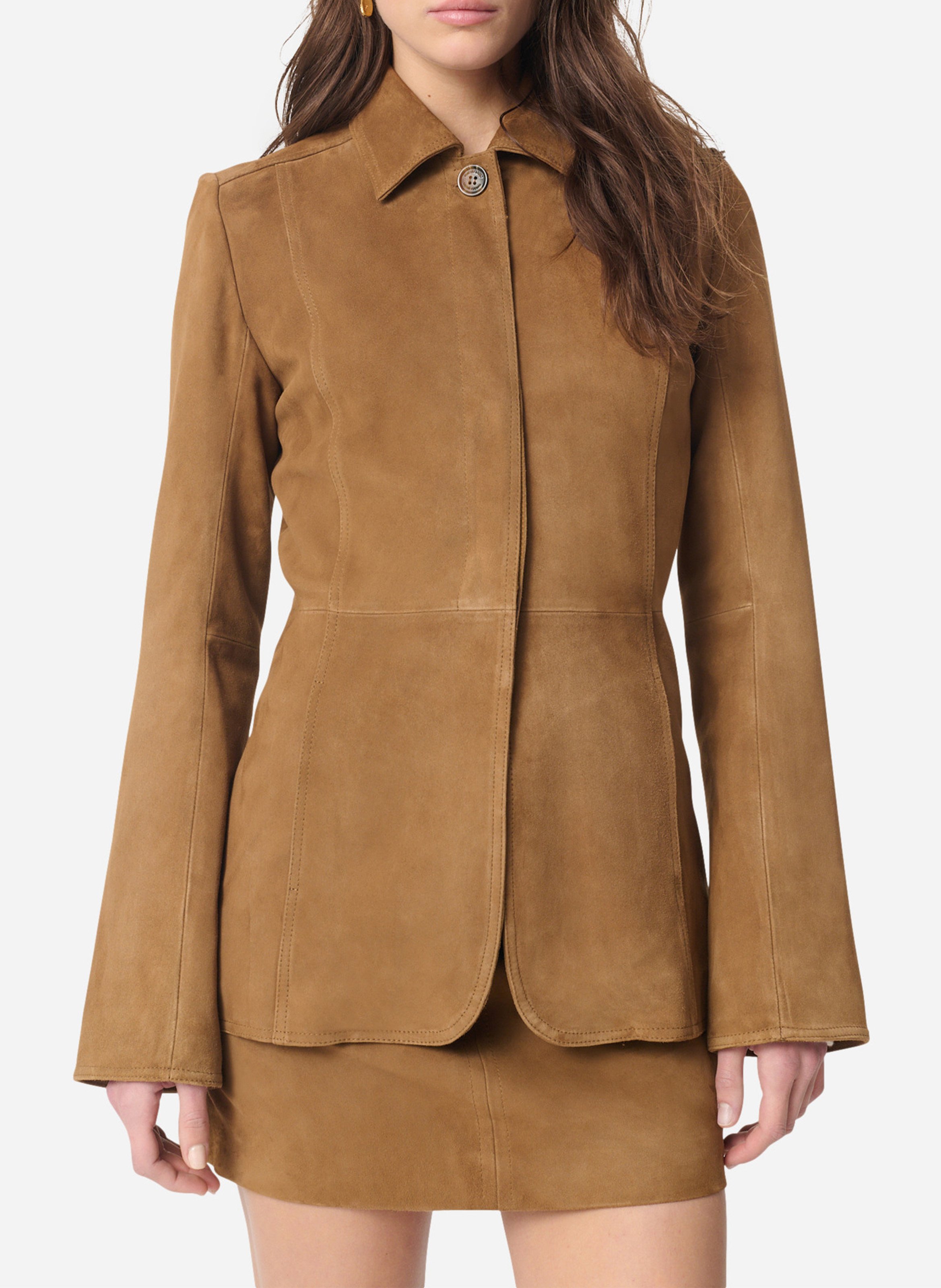 Jacket with classic collar VANESSA BRUNO Brown