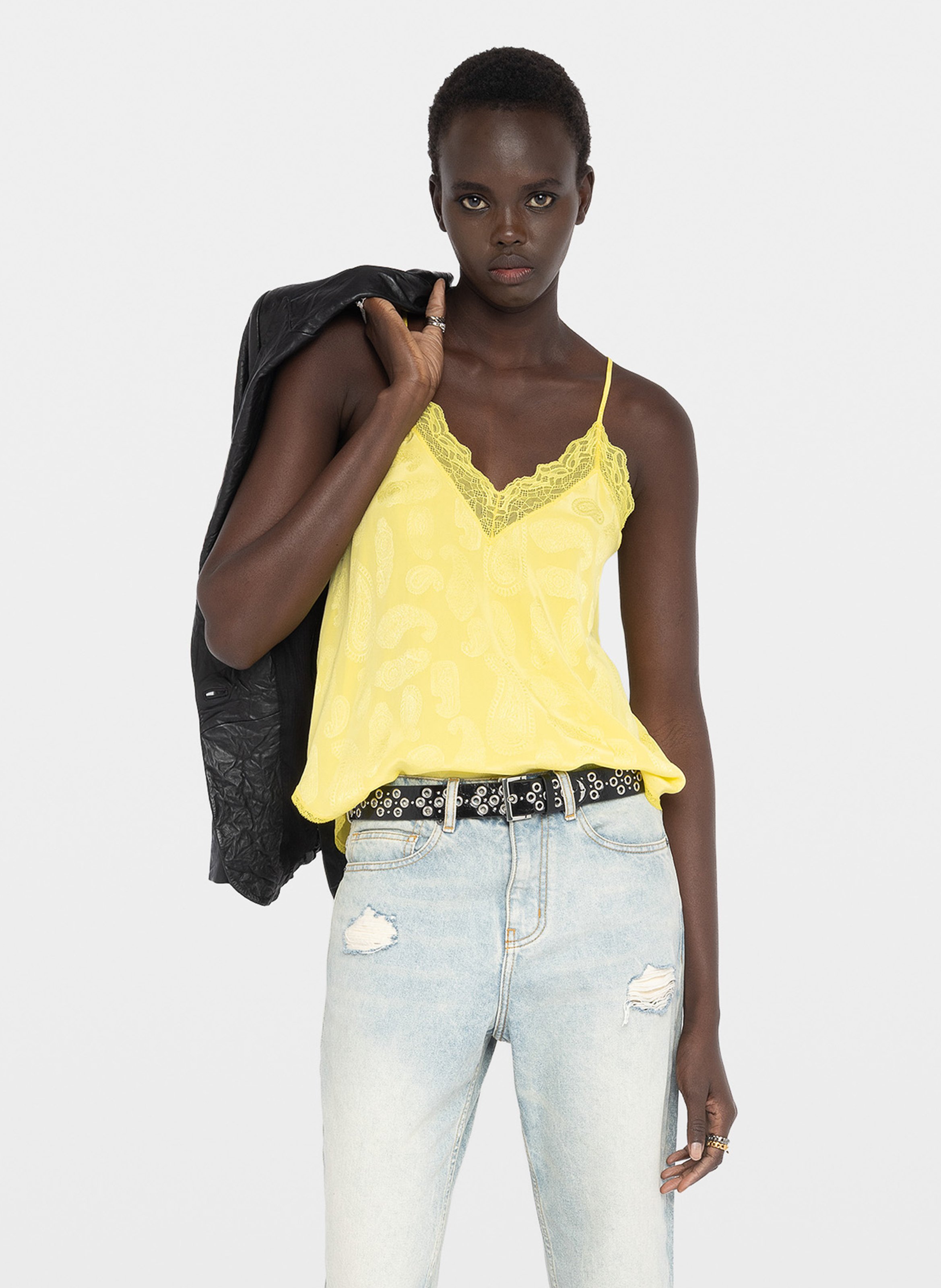 Caraco imprimé col V en soie ZADIG&VOLTAIRE