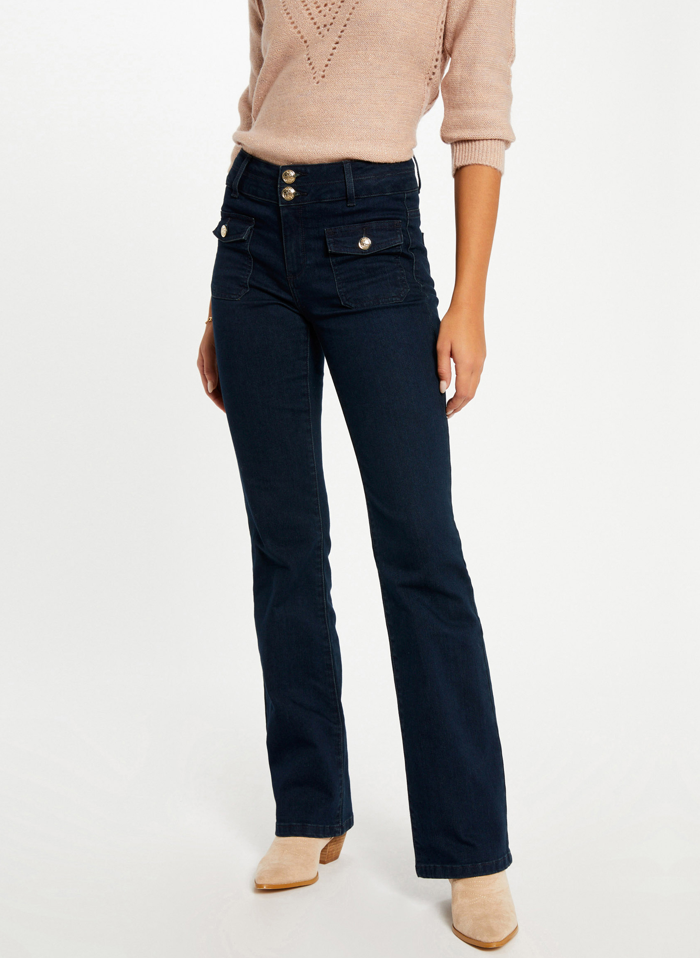 Bootcut-jeans | katoenblend MORGAN Blauw
