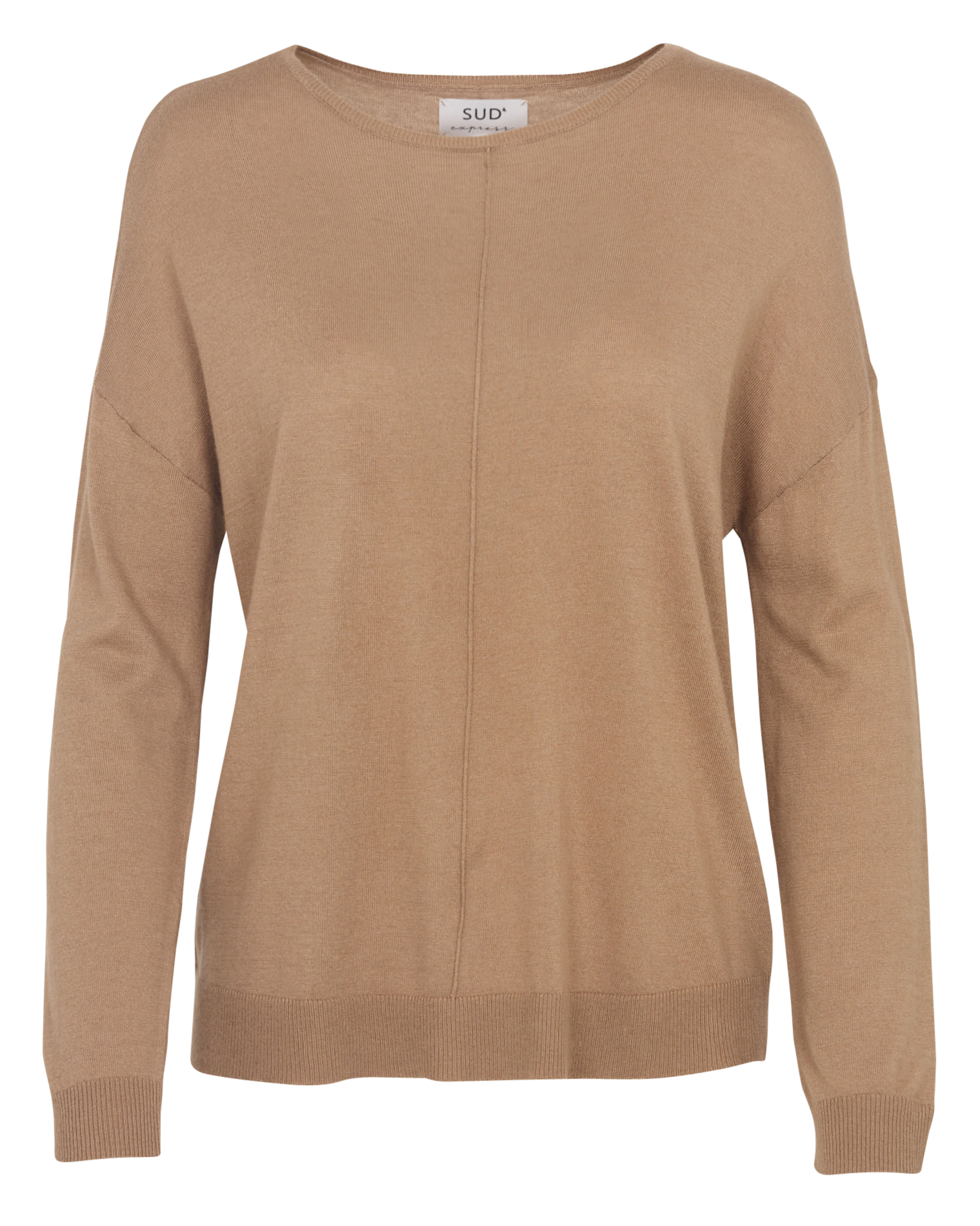 Bootneck Pullover mit langen Ärmeln in Uni SUD EXPRESS Braun