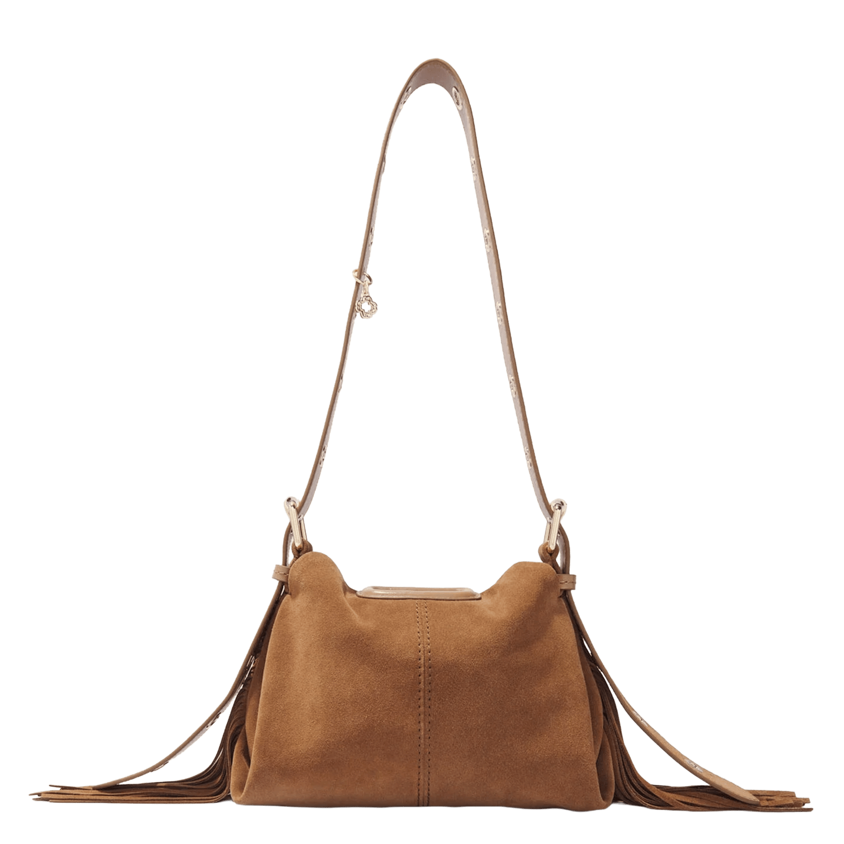 sac bandoulière en cuir MAJE Beige