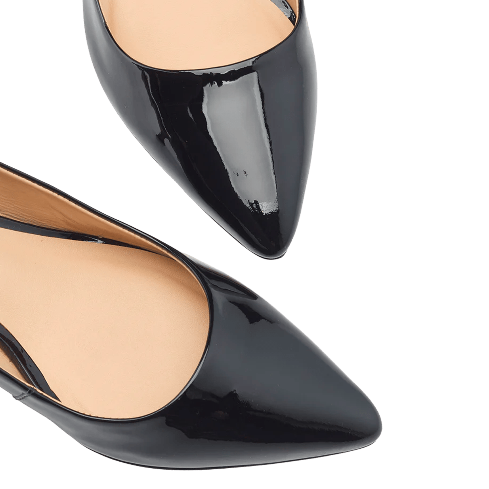 Lakleren mocassins met open achterkant COSMOPARIS Zwart