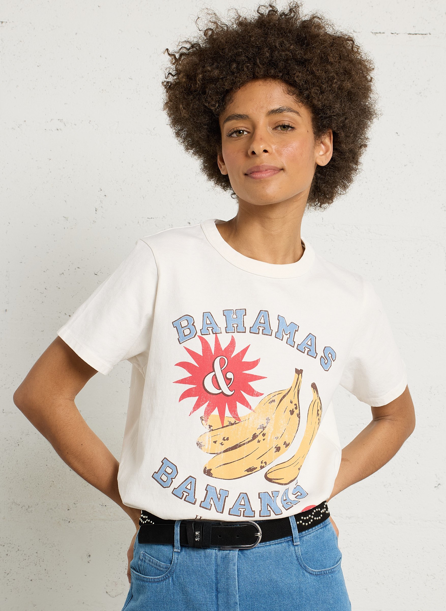 Tee-shirt col rond en coton HARTFORD Multicolore