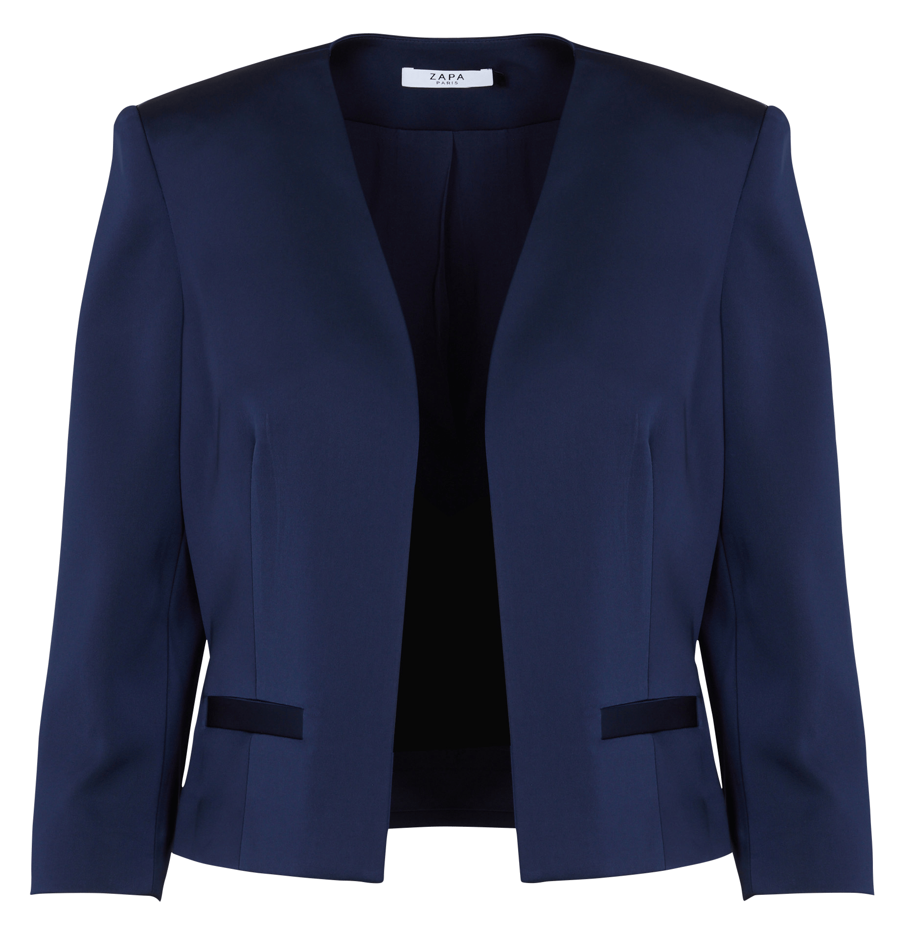 Fitted cropped jacket ZAPA Blue