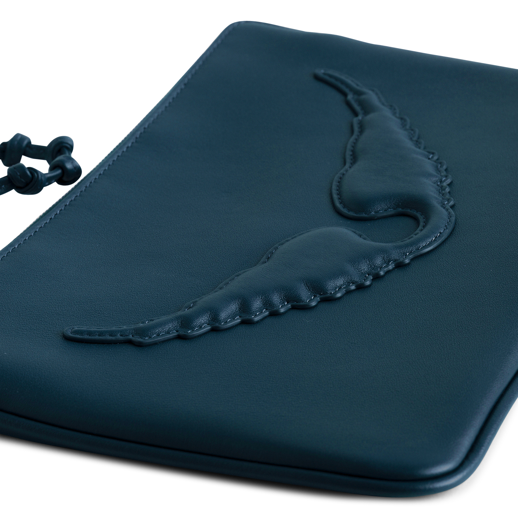 Brede leren riem met studs ZADIG&VOLTAIRE Blauw