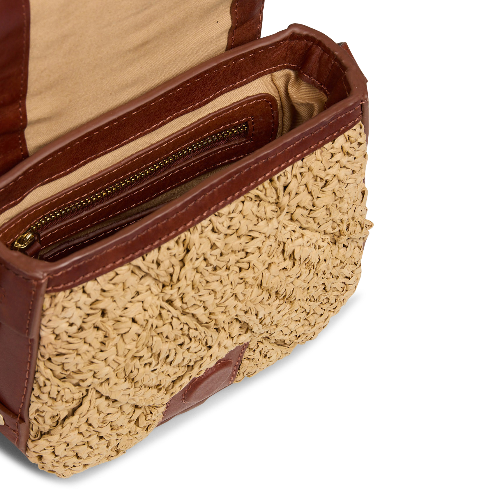 Lederen schoudertas MAISON 123 Wit