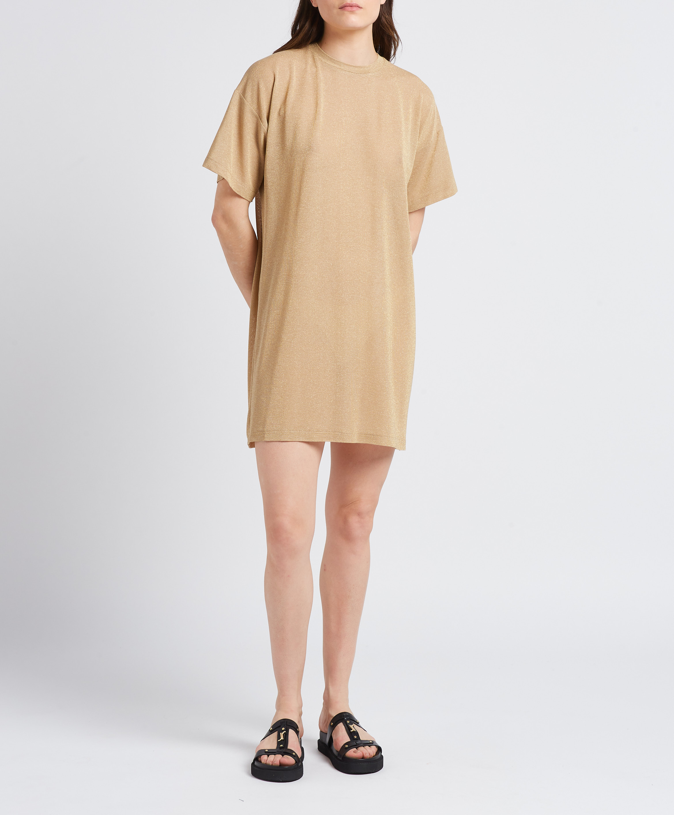 Flache Sandalen aus Glattleder JONAK Schwarz