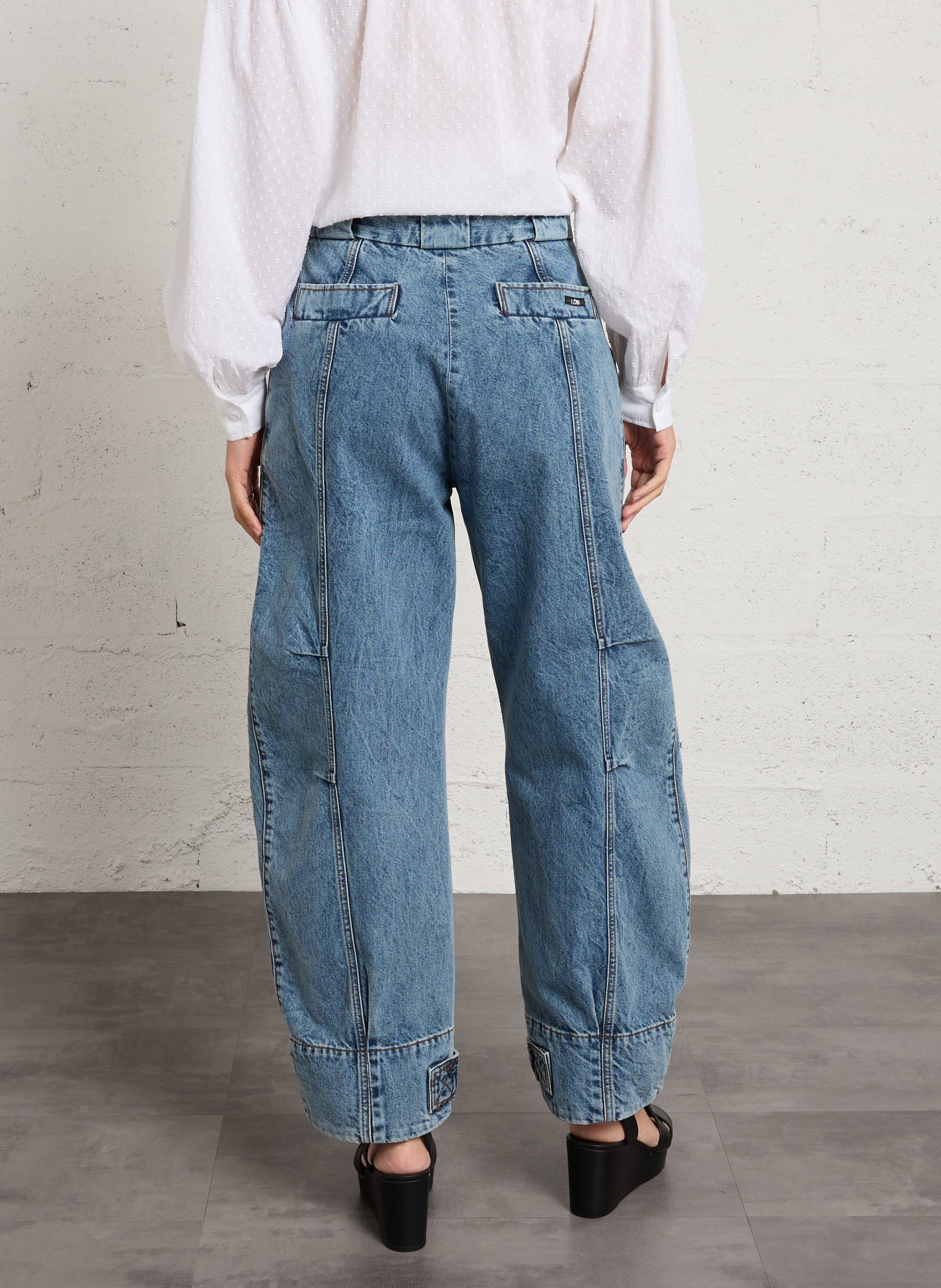 Weit geschnittene Jeans - aus Baumwolle MARGAUX LONNBERG Blau