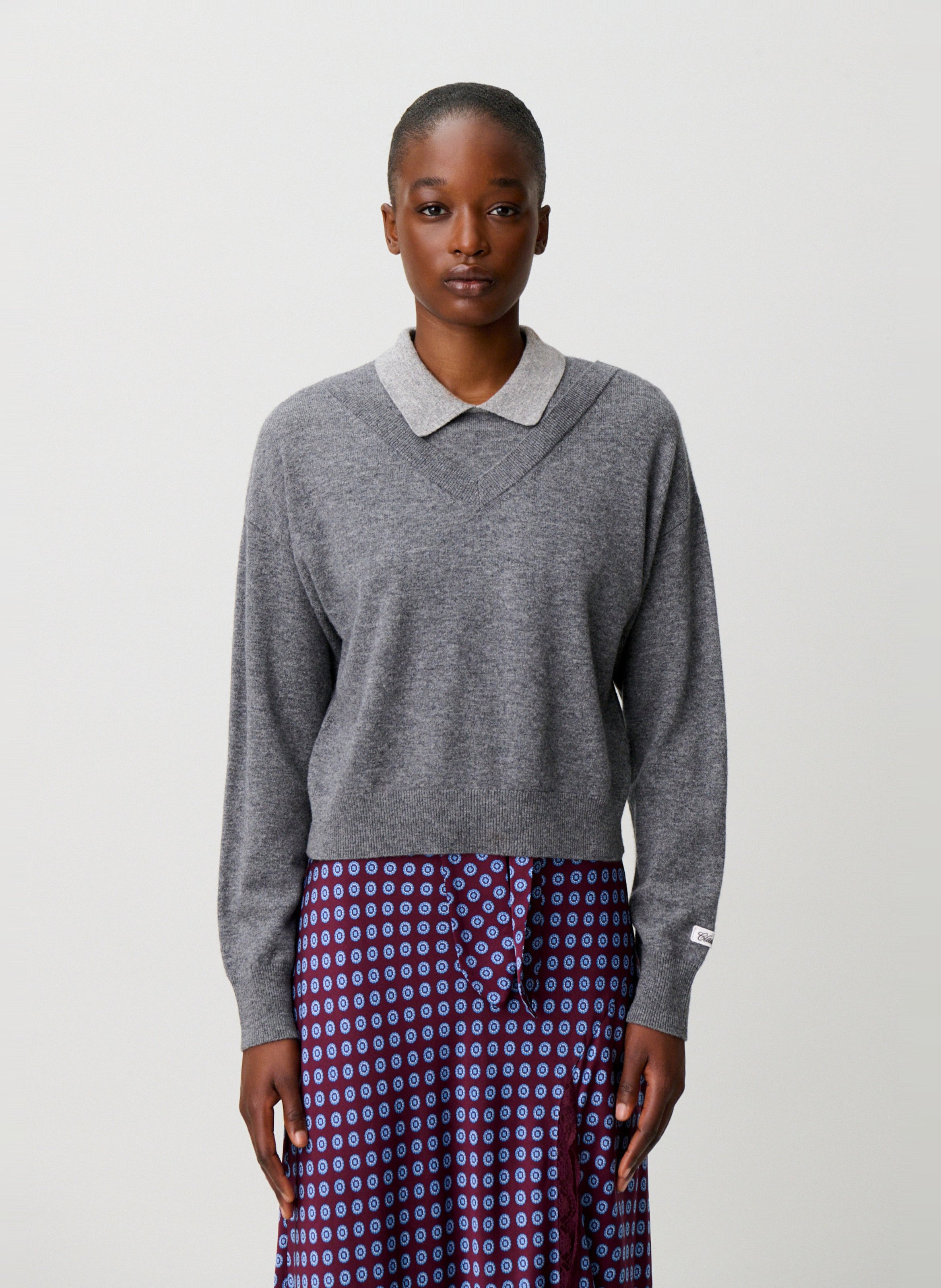Oversized wollen trui CLAUDIE PIERLOT Grijs