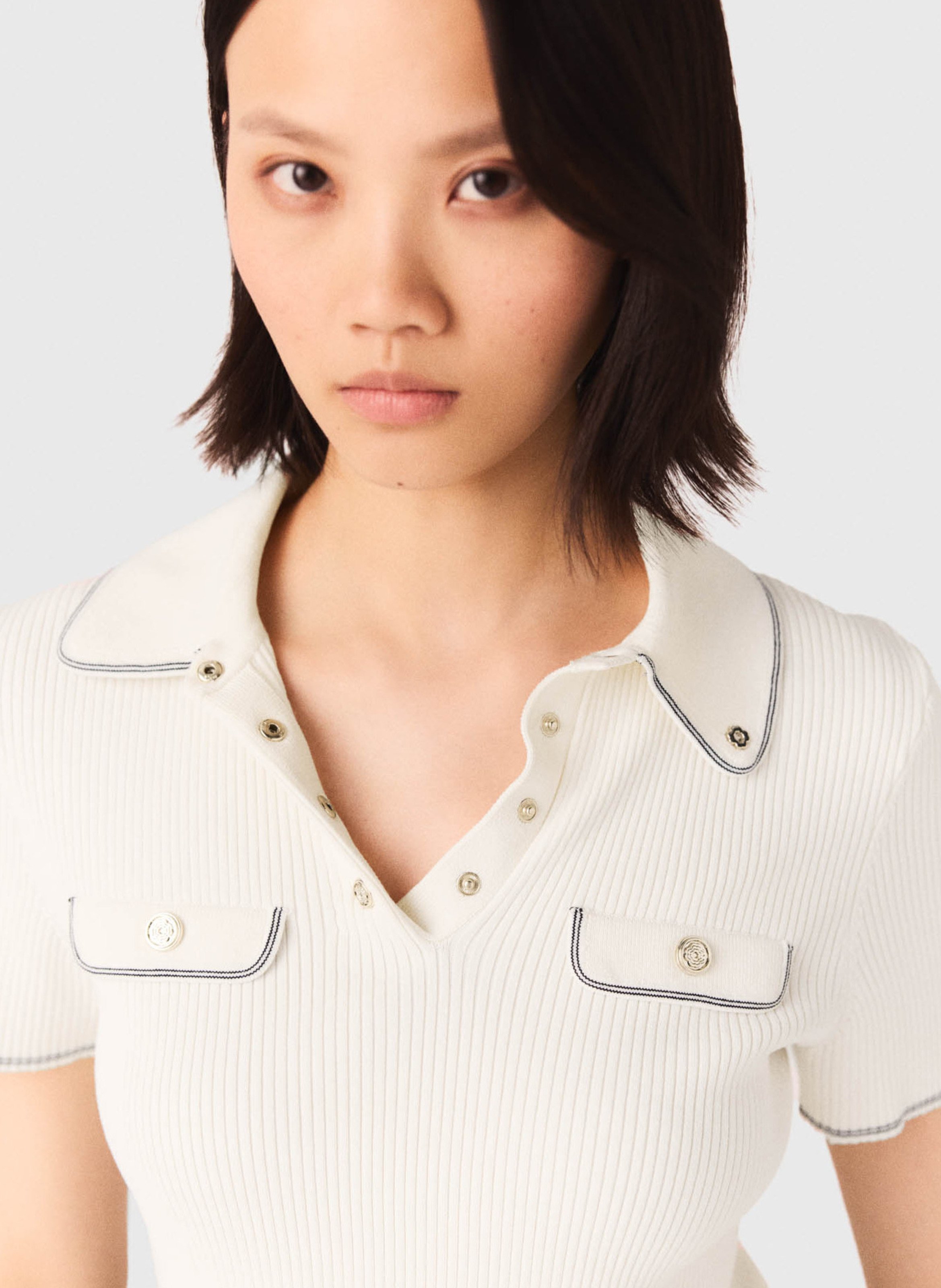 Sjaal van fantasietricot - Aly MAJE Beige
