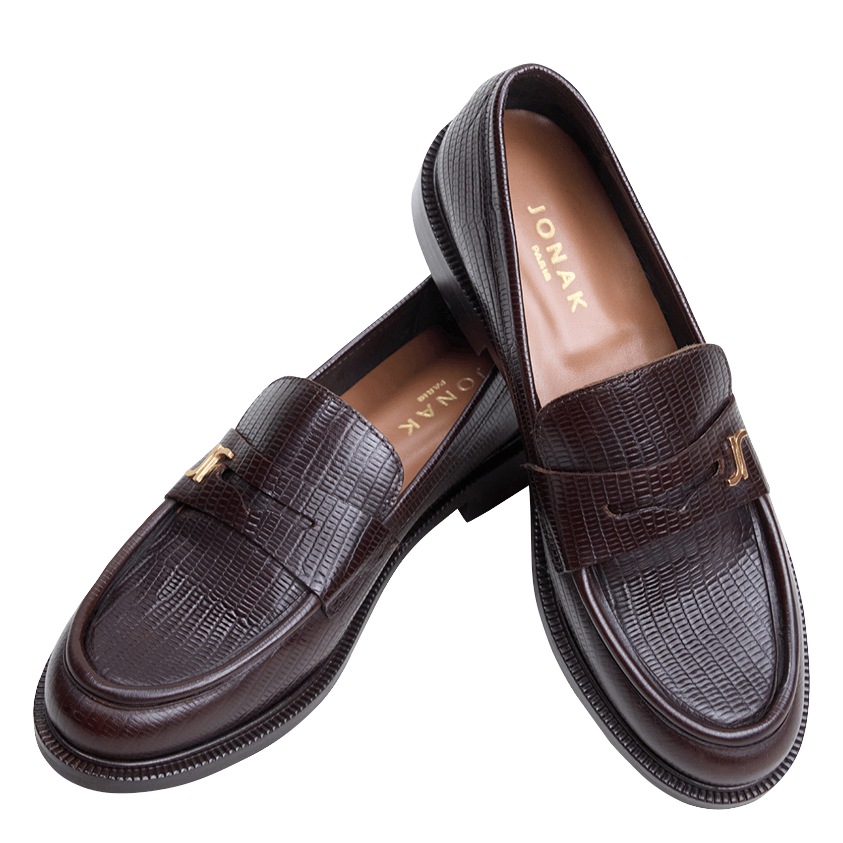 Leather loafers JONAK Brown
