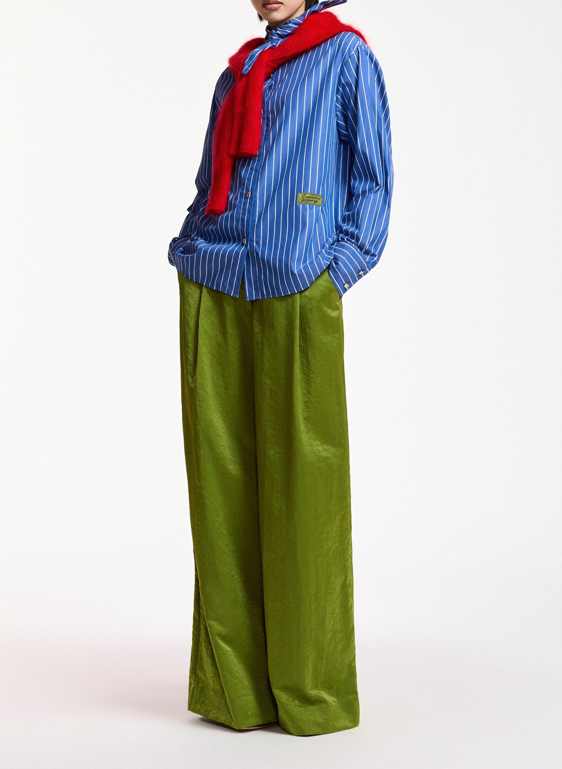 Shirt with pointed collar in organic cotton ESSENTIEL ANTWERP Blue