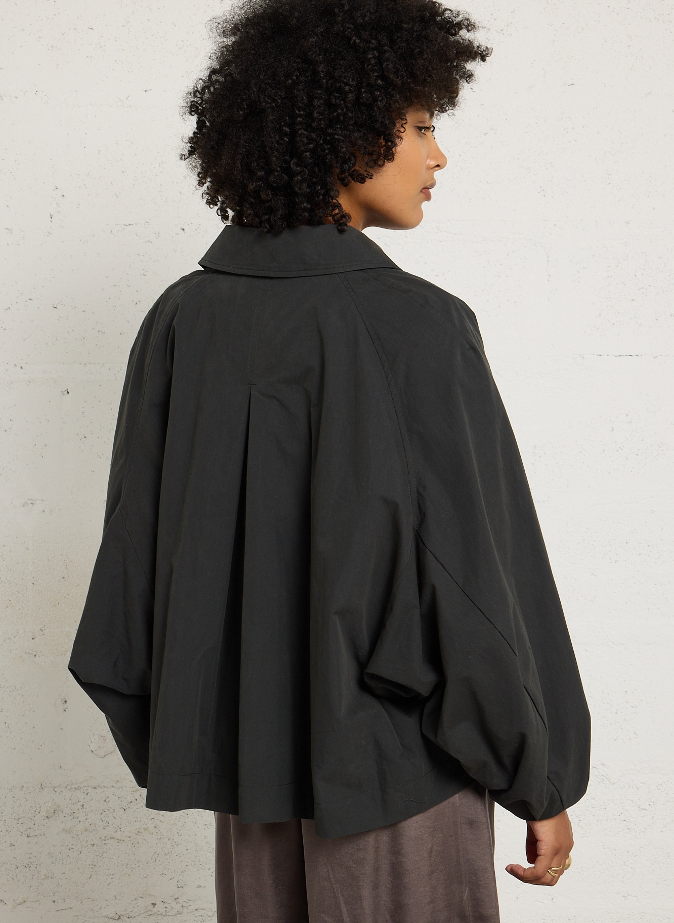 Baumwoll-Mix-Jacke mit klassischem Kragen BELLEROSE Schwarz
