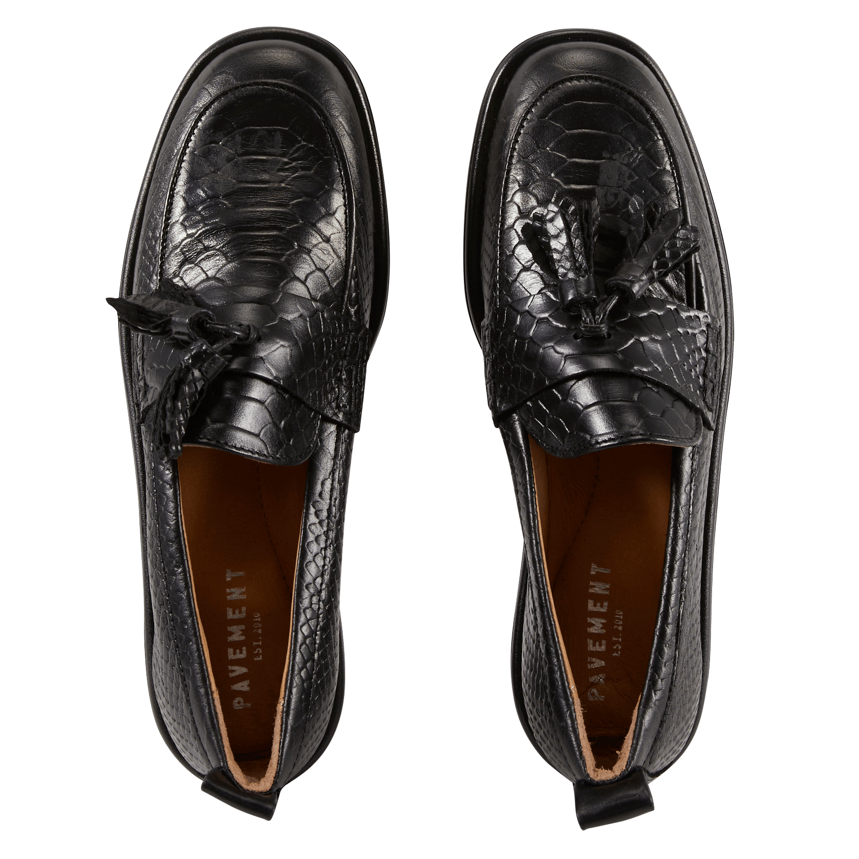 Leren mocassins PAVEMENT Zwart