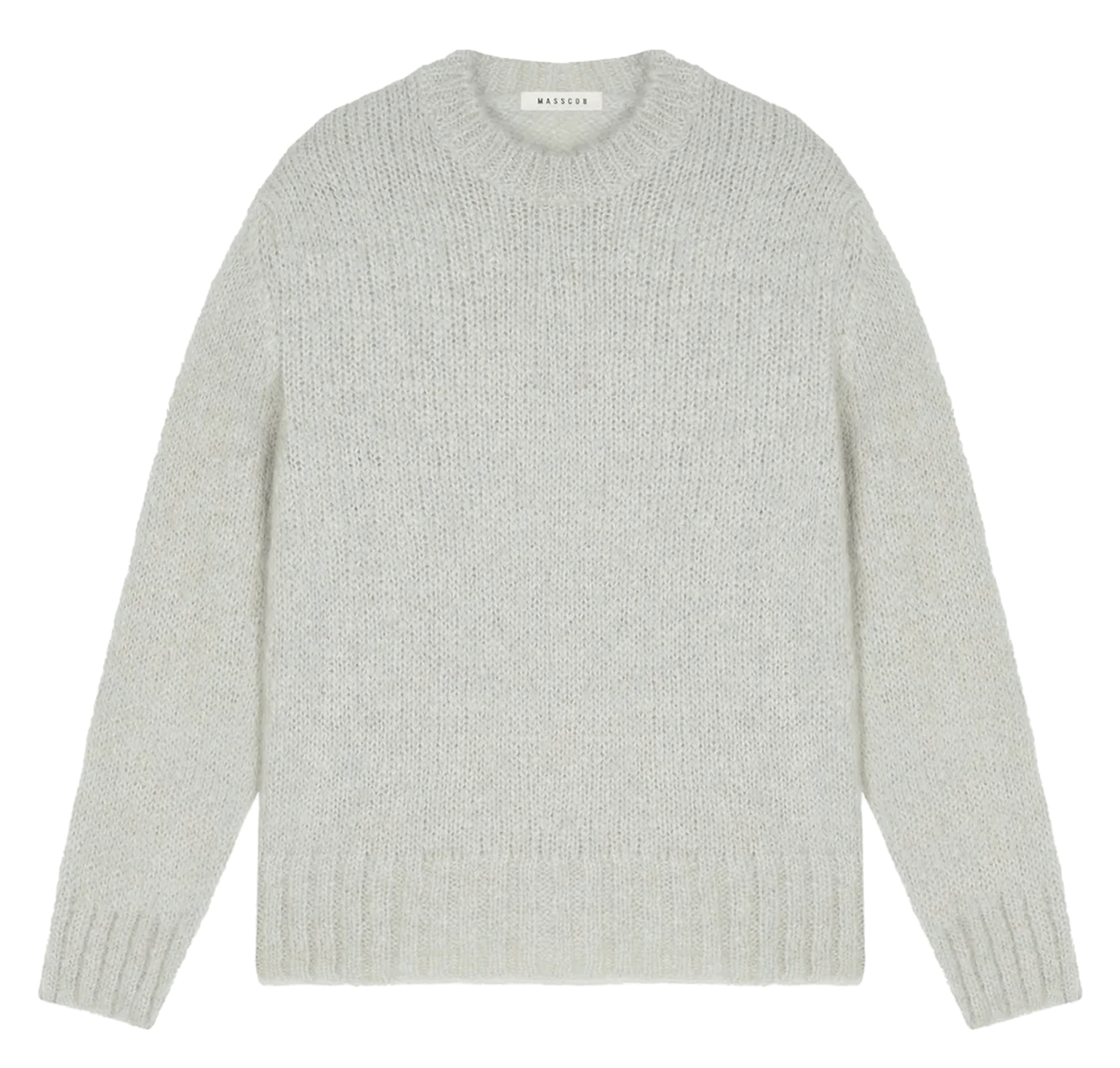 Straight knit sweater in blended mohair and alpaca MASSCOB Silver